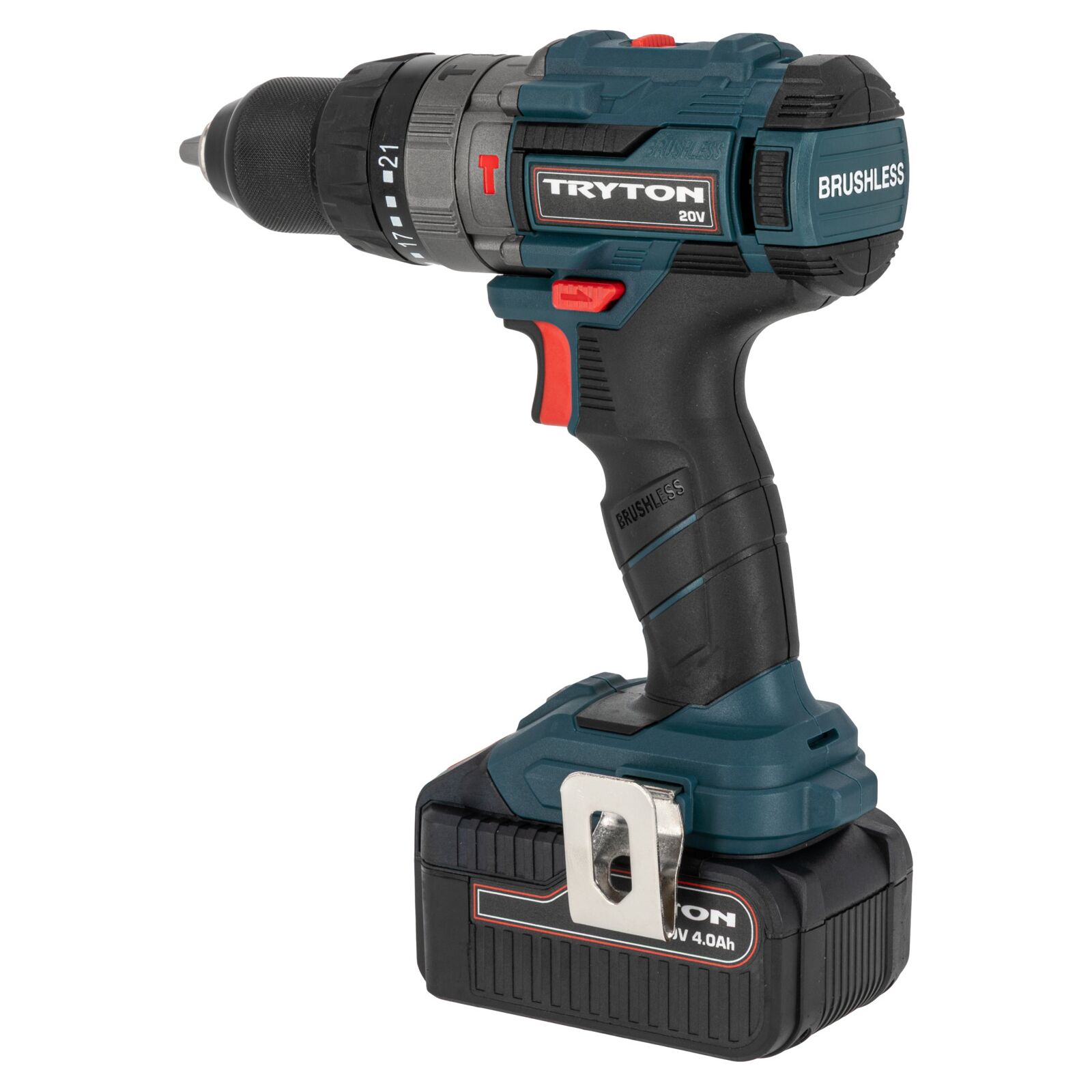 Borrskruvdragare slag 20V borstlös 2 x 4Ah, Tryton TBLV204