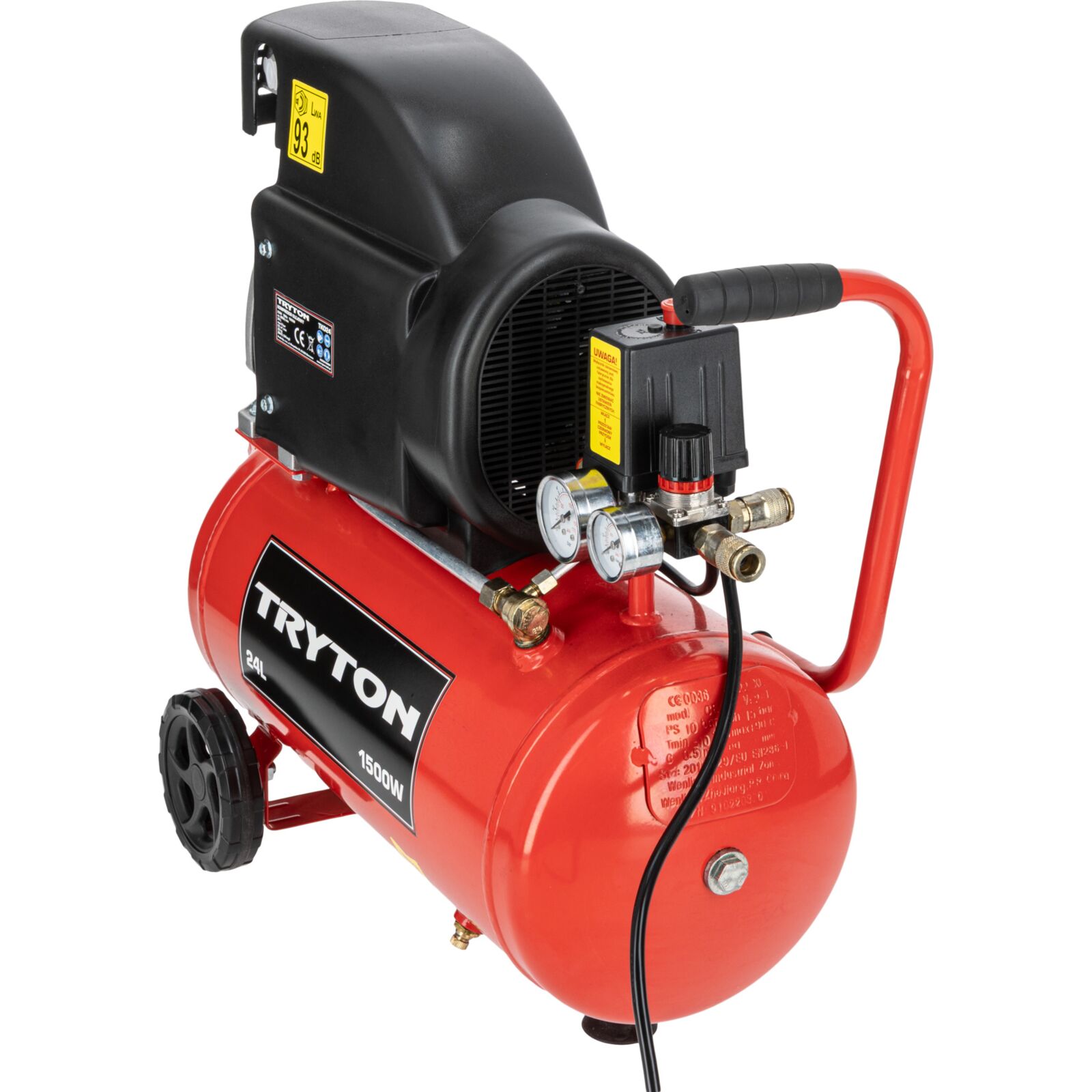 Oil compressor 24L 1500W/2Hk, 8 bar, 206L/min