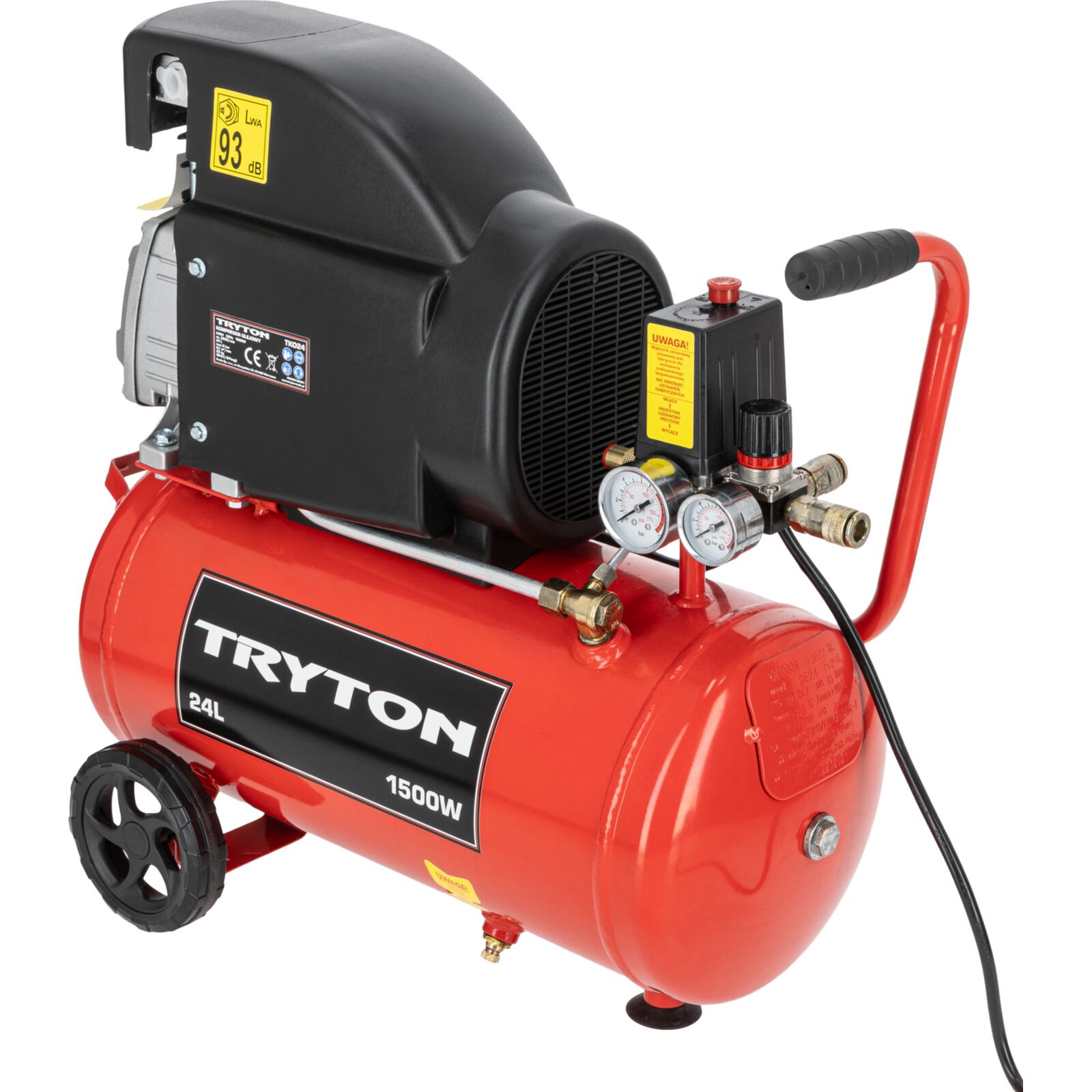 Oil compressor 24L 1500W/2Hk, 8 bar, 206L/min