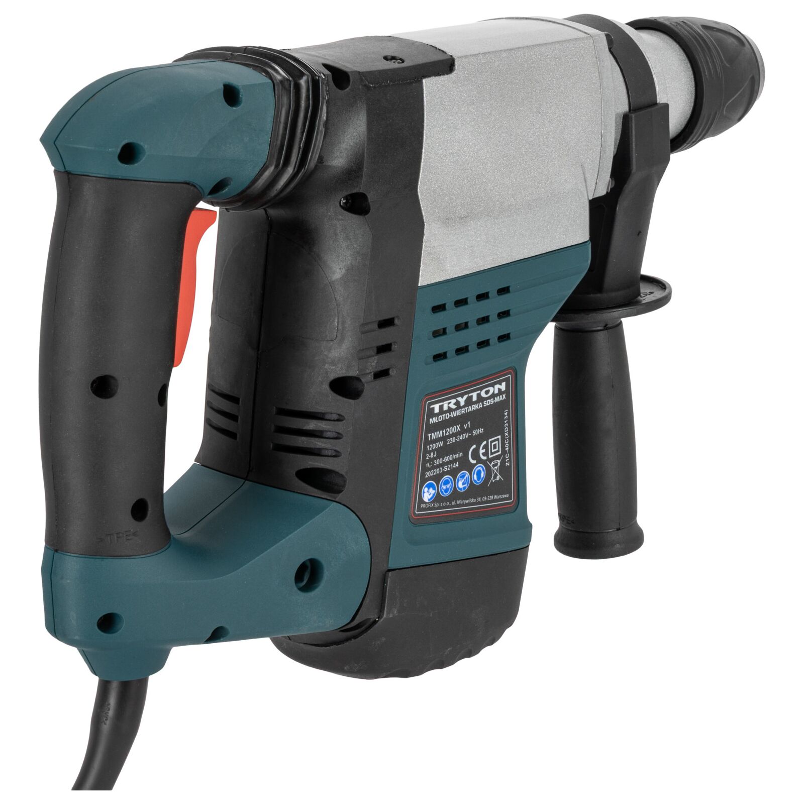 Borrhammare 1200W SDS-Max 40 mm, Tryton TMM1200X