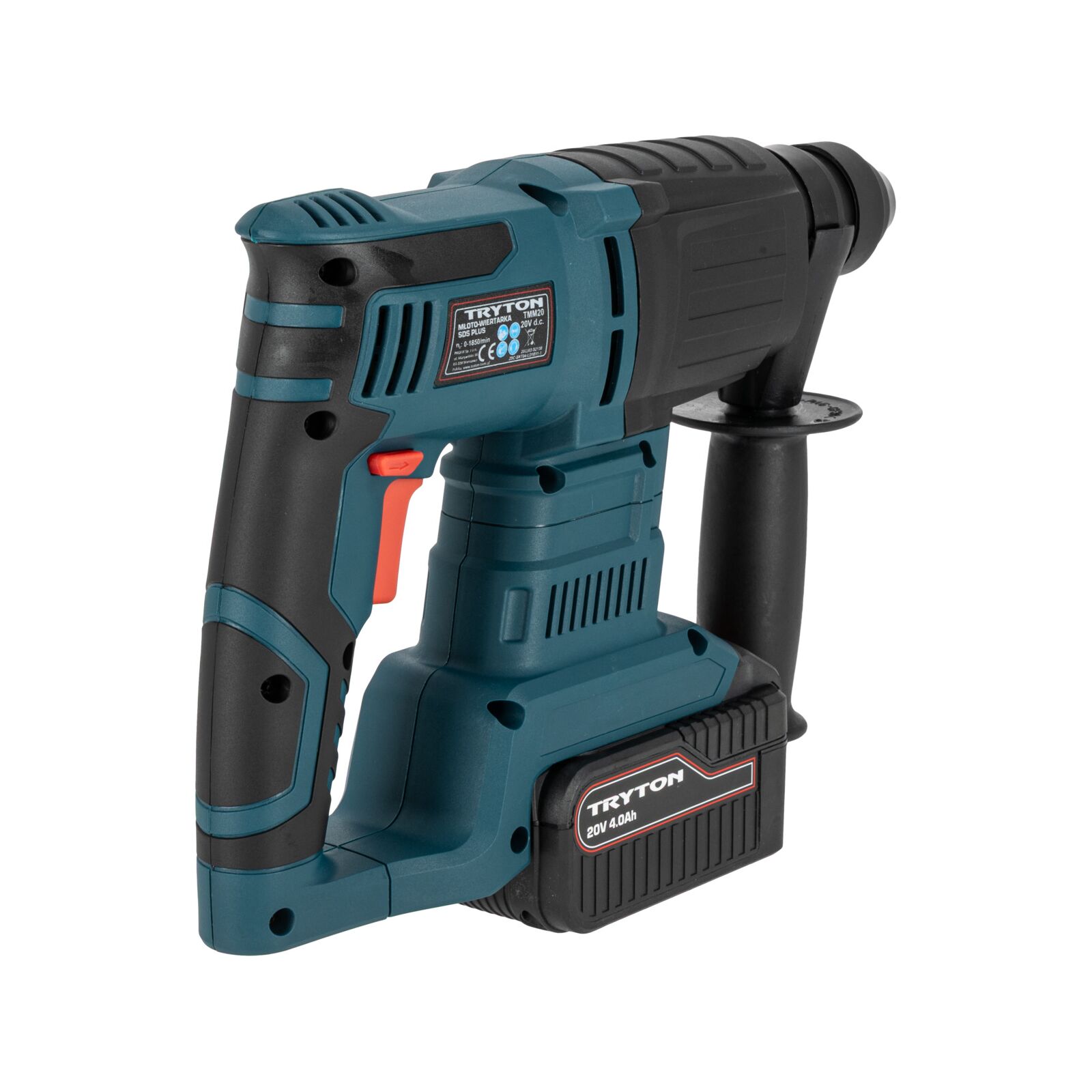 Slagborrmaskinn, Hammer Drill 20V, SDS+, 4 Function, 2J, 2 x 4Ah Batt.
