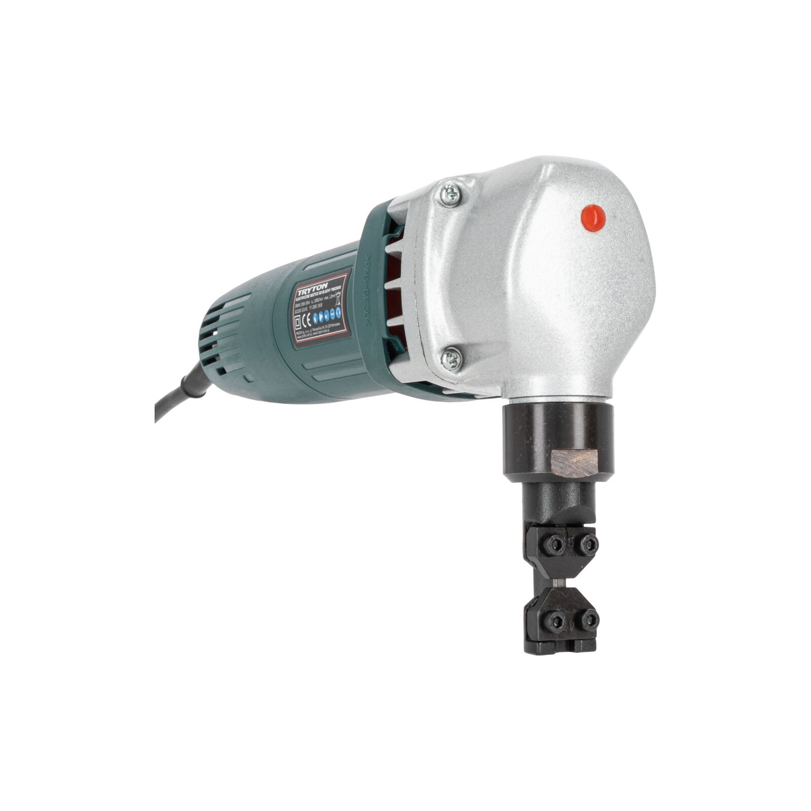 Elektriskt plåtsax 380W, 1700 RPM, 2 knivar, inkl. väska, Tryton