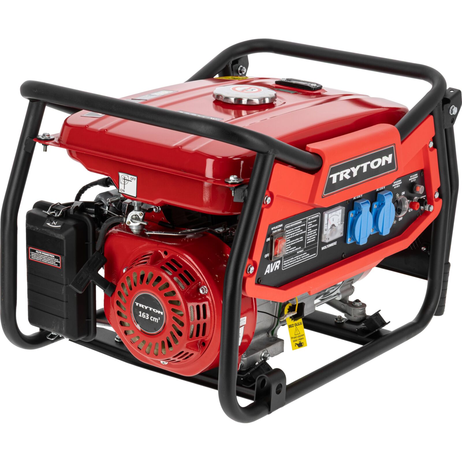 Elver, bensin generator 2000W, AVR, 2 x 230V, 12V, Tryton