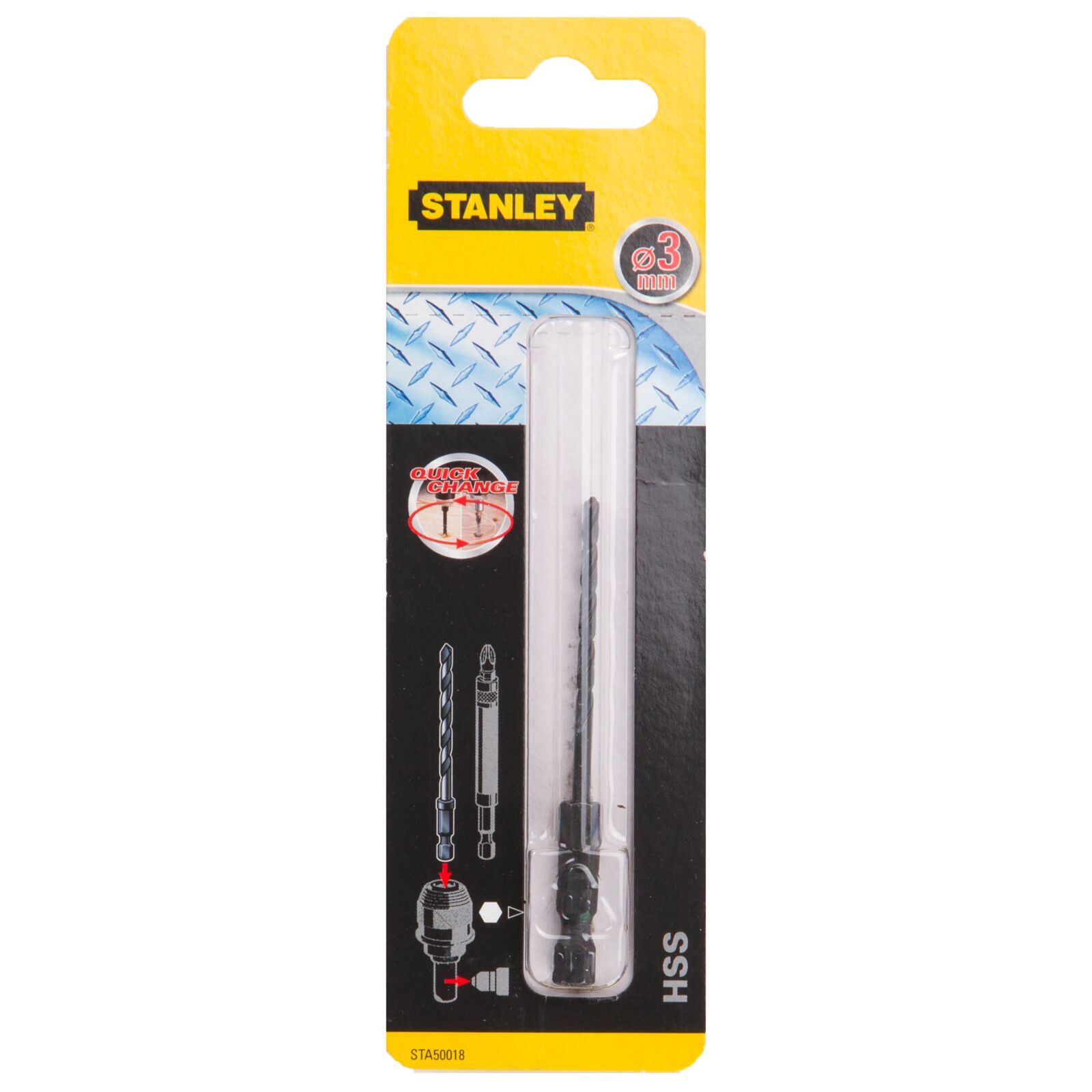 HSS hex shank metal drill bit 3 mm | Stanley