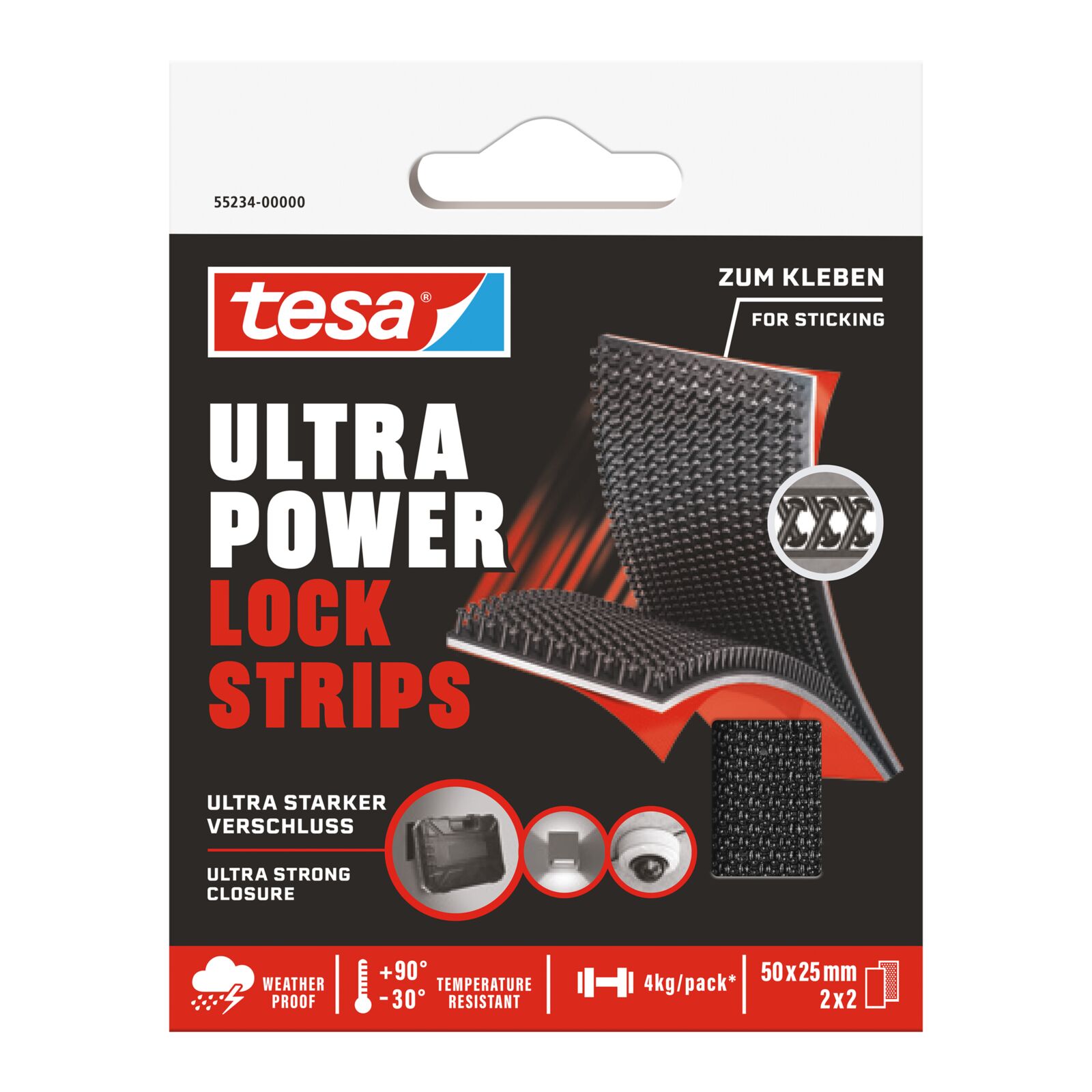 Ultra Power Lock hook-and-loop strips | Tesa