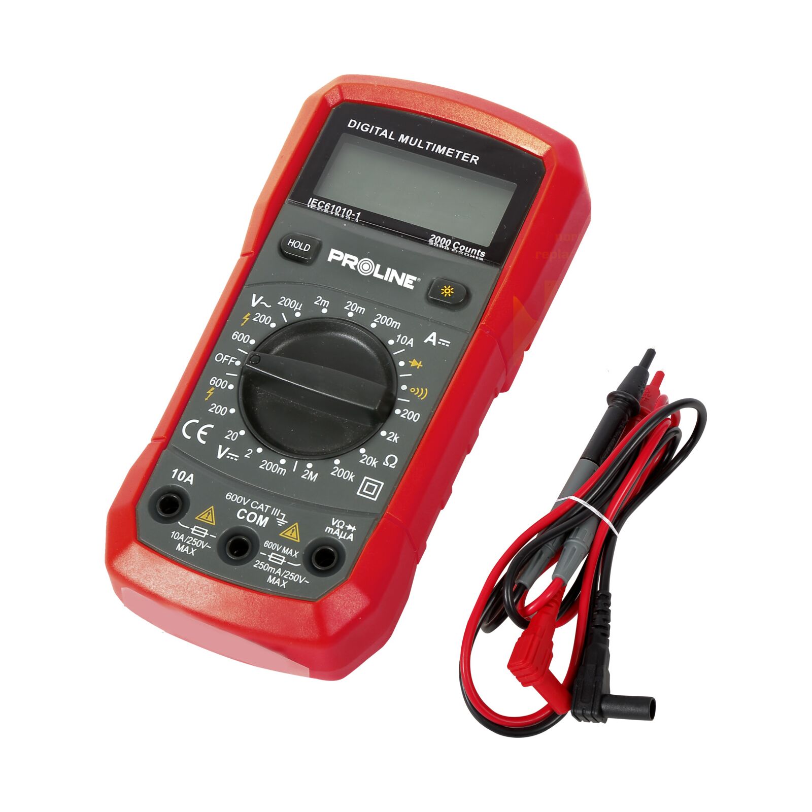 Digital Multimeter 600V with Backlit Screen