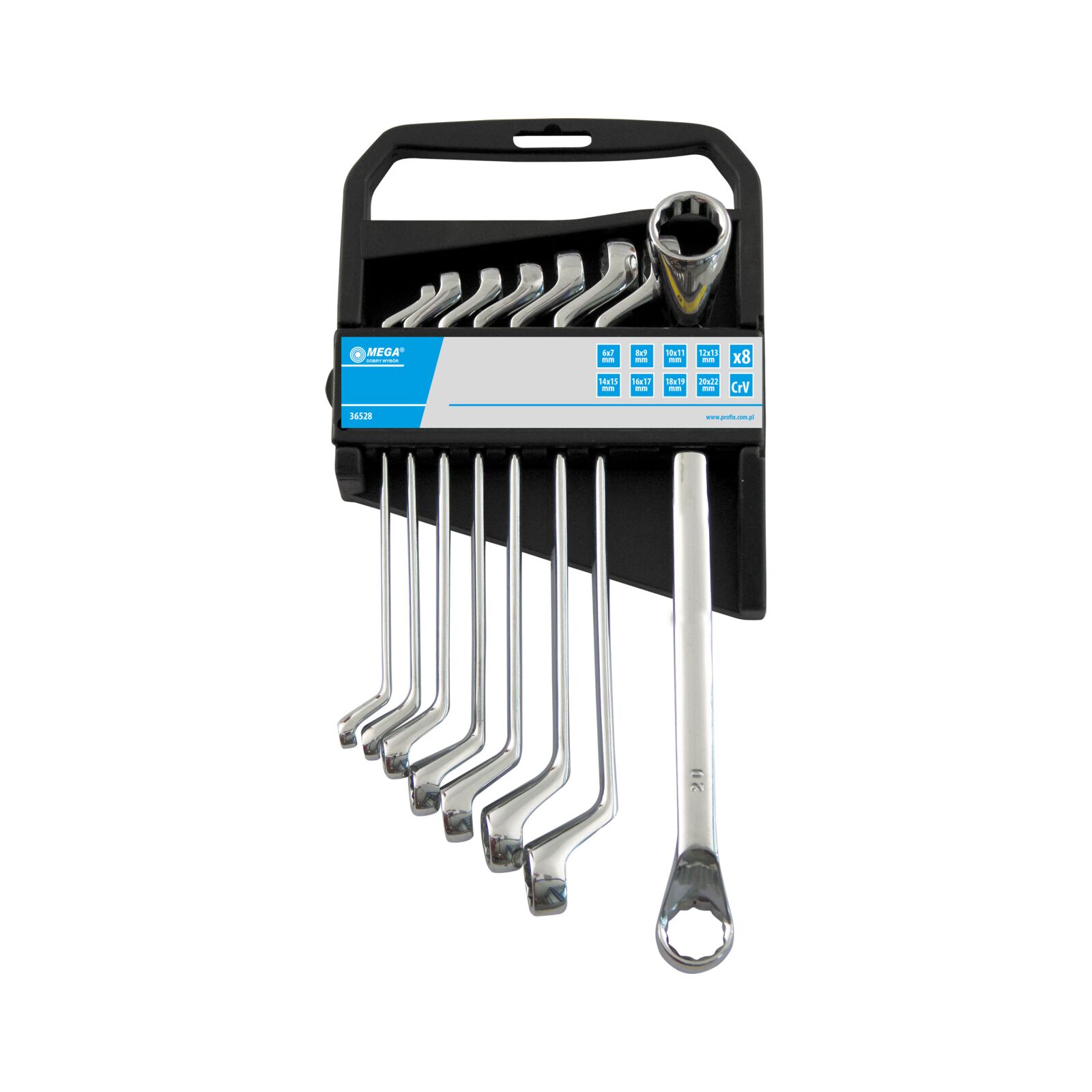 Ring Wrench set DIN 838, 6-7 to 20-22 mm, Proline