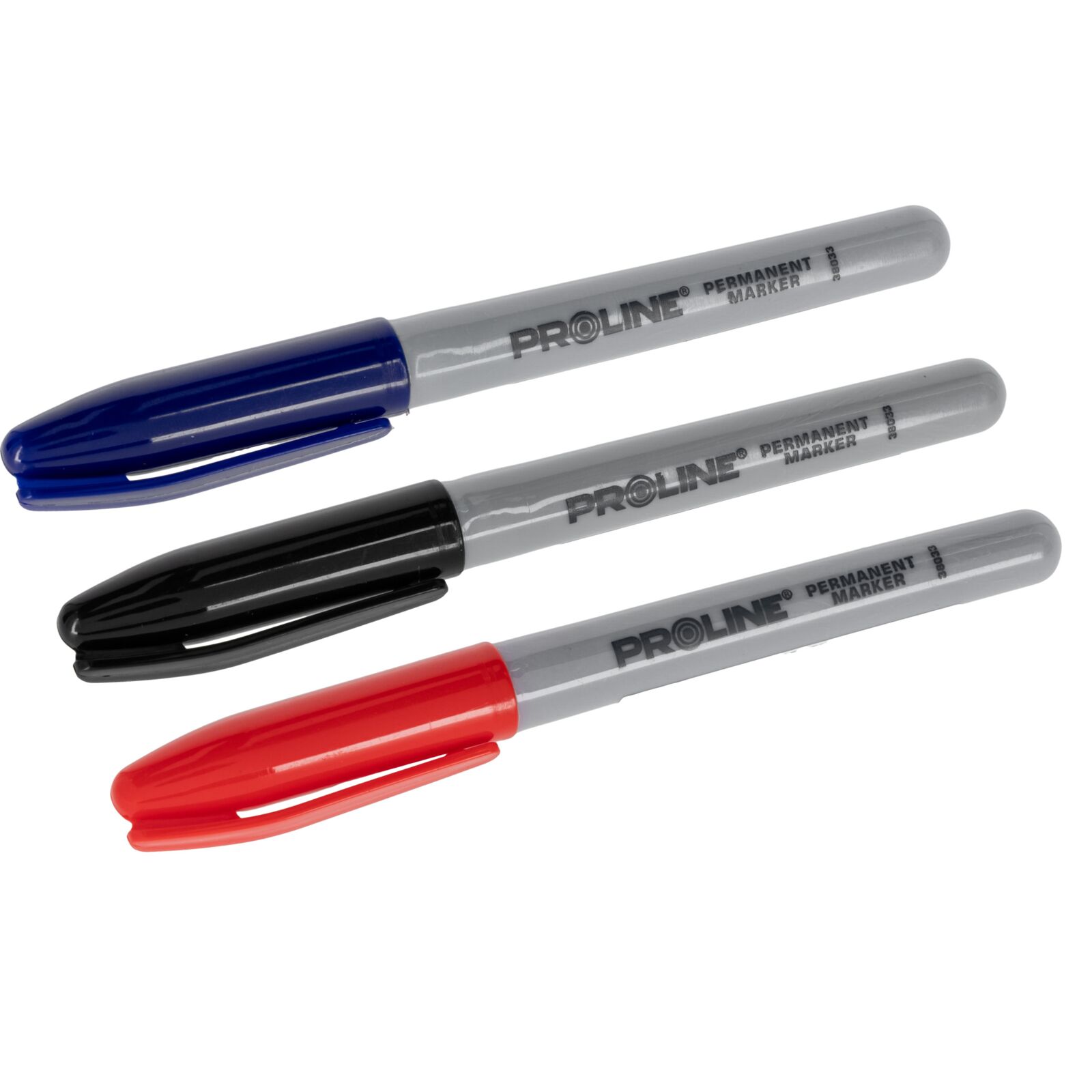 Permanent Märkpenna Bullet 3-pack Svart/Blå/Röd, Proline