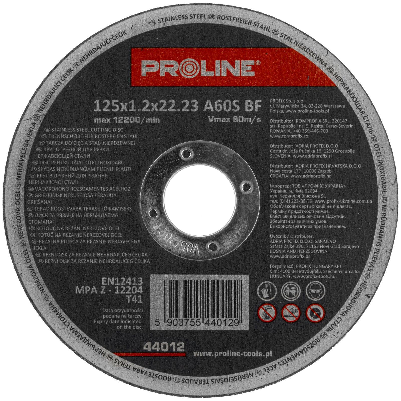 T41 Cutting Discs 125 x 1.2 mm, 10 pcs