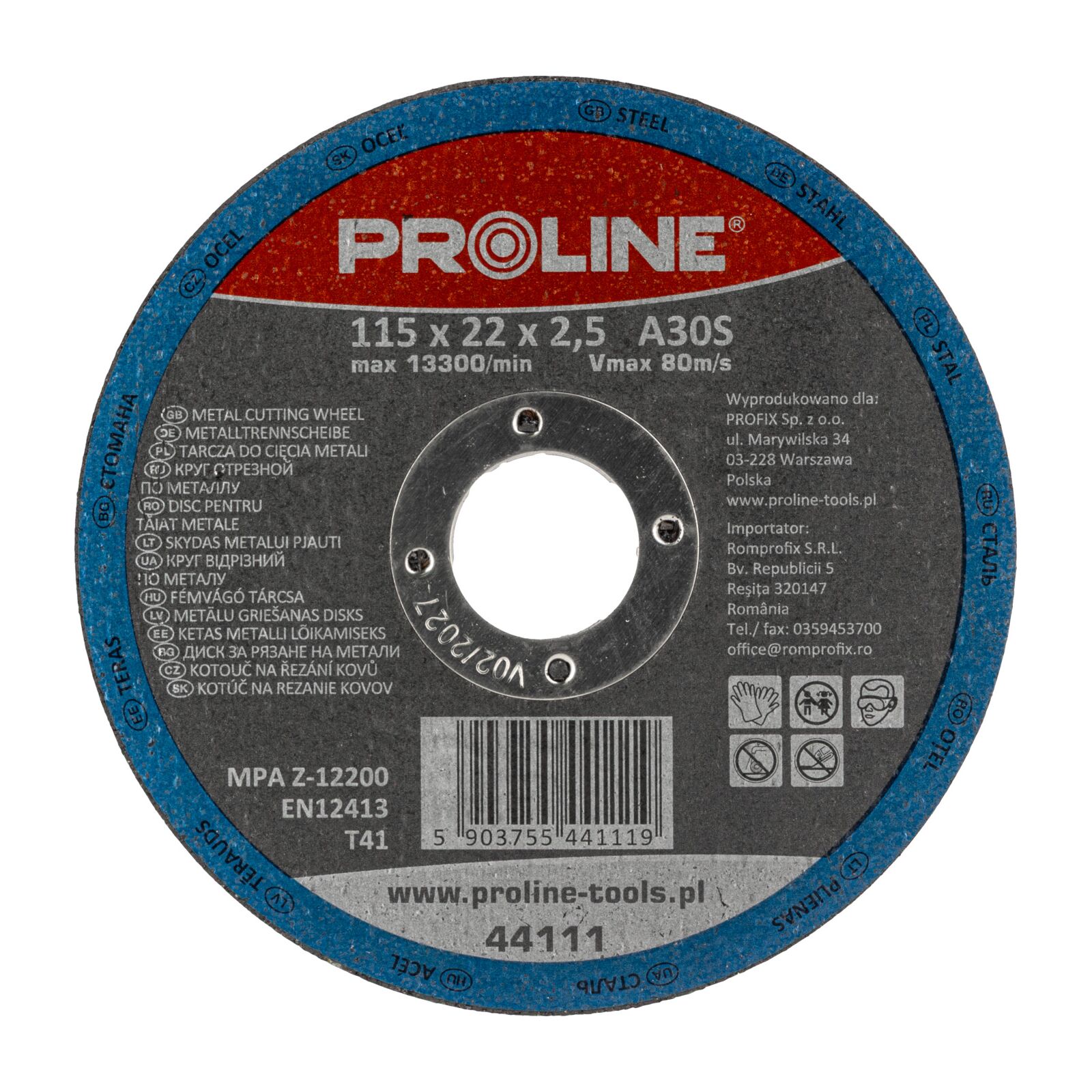 Kapklinga för Metall T41115 x 2, 5 x 22 mm, Proline