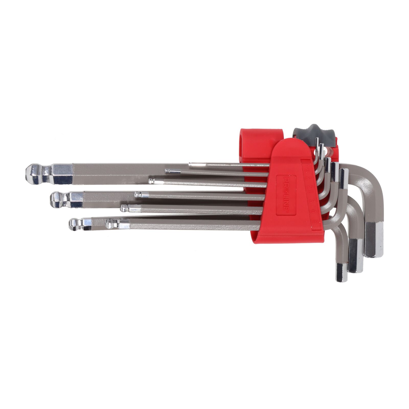 Ball End HEX Key set 9 Pieces 1.5-10 mm S2, Proline