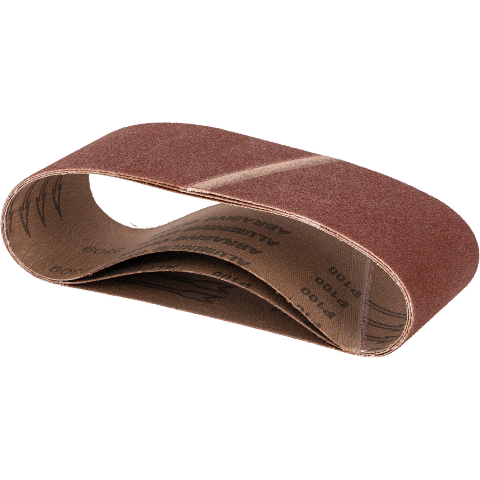 Abrasive Belts 75 x 533 mm, Grit 100, 3 pcs
