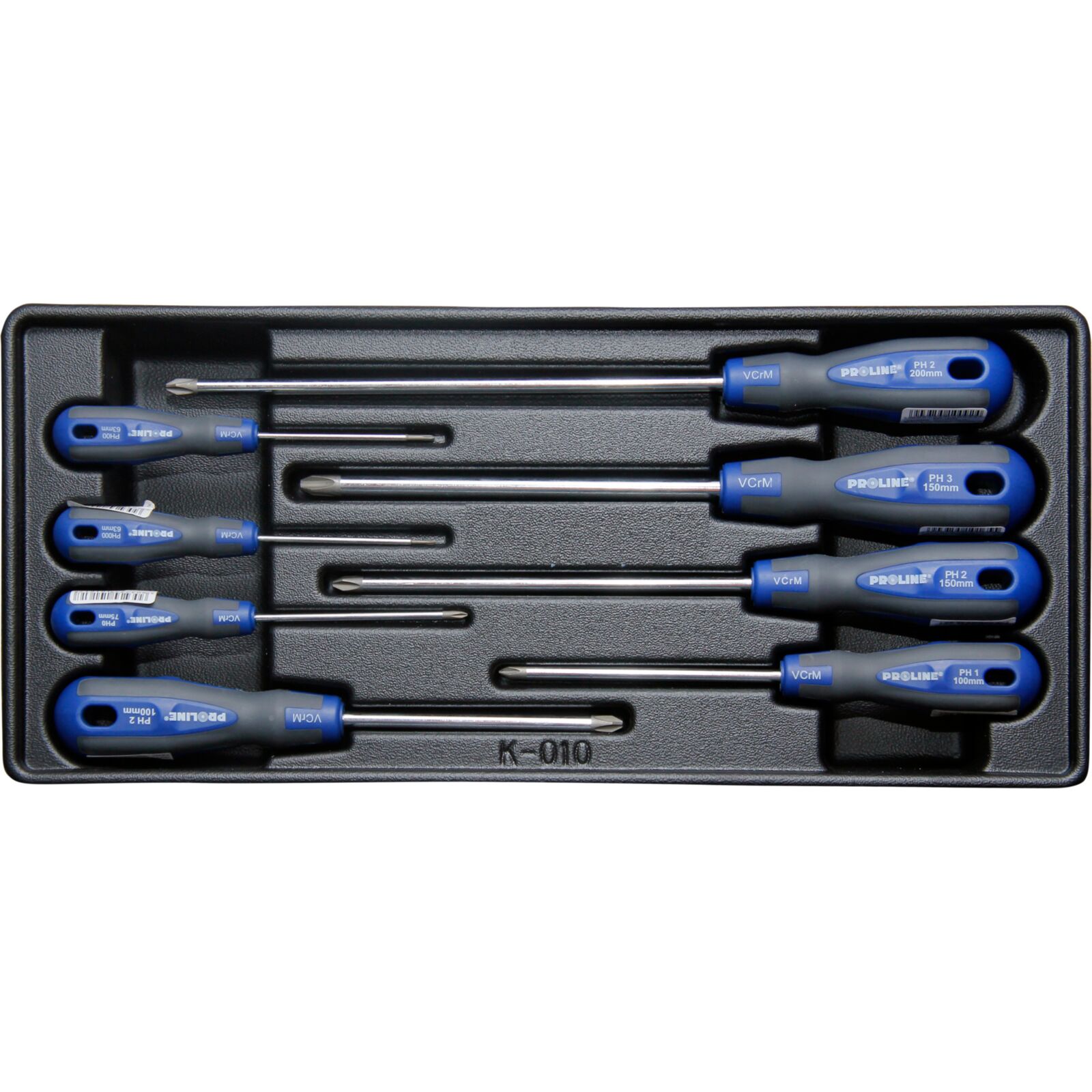 Tray for 8 Phillips screwdrivers, empty