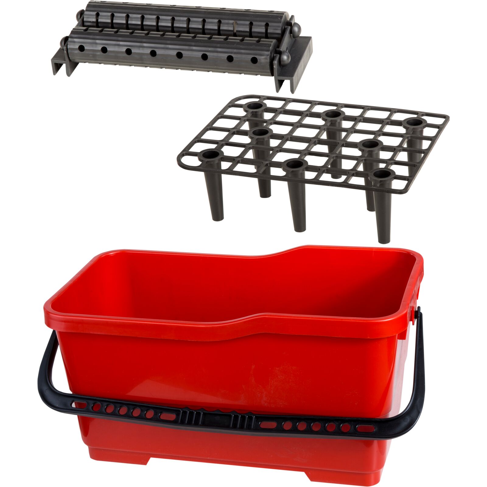 Glazing set 22 l bucket with grate and rollers