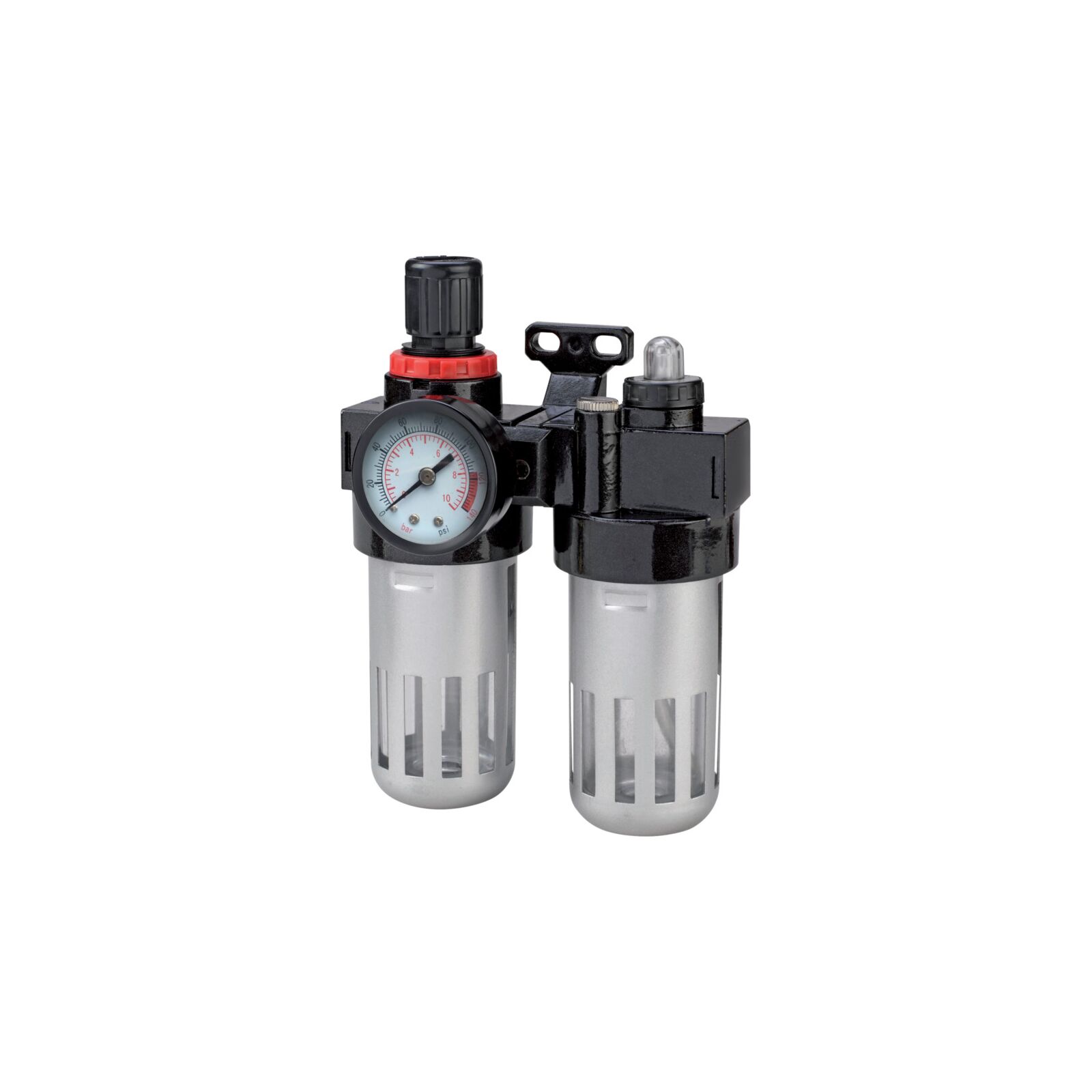 Reducer with manometer, filter and lubricator 1/4"