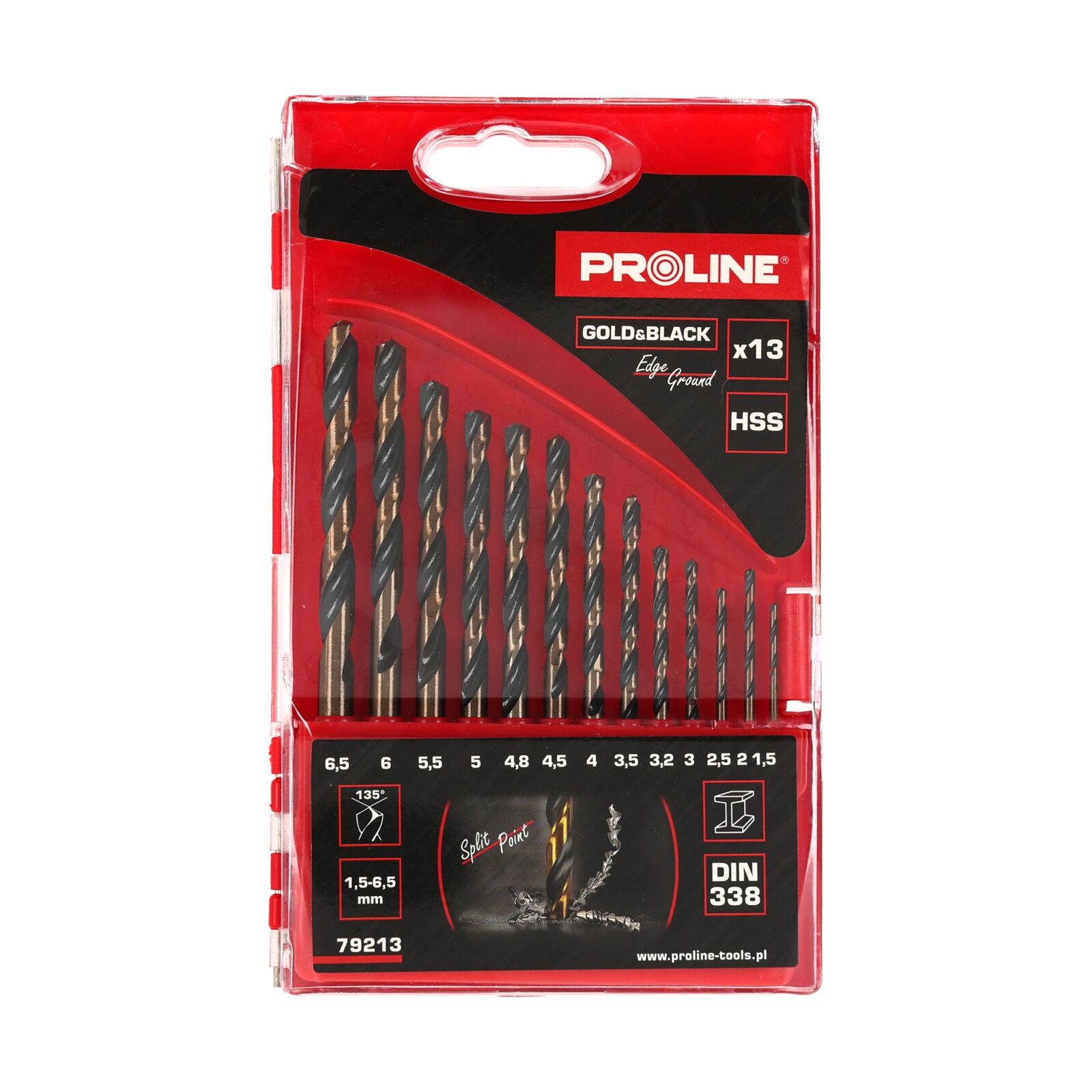 HSS Spiralborr 13 Delar, 1.5-6.5 mm, DIN338, Proline