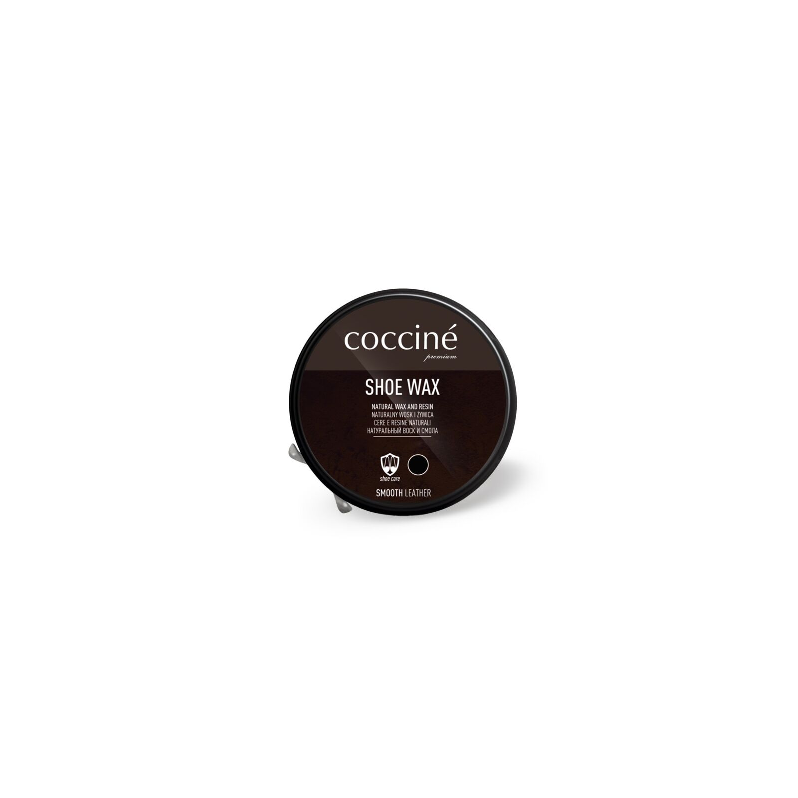 Black shoe polish in a metal can, 40G