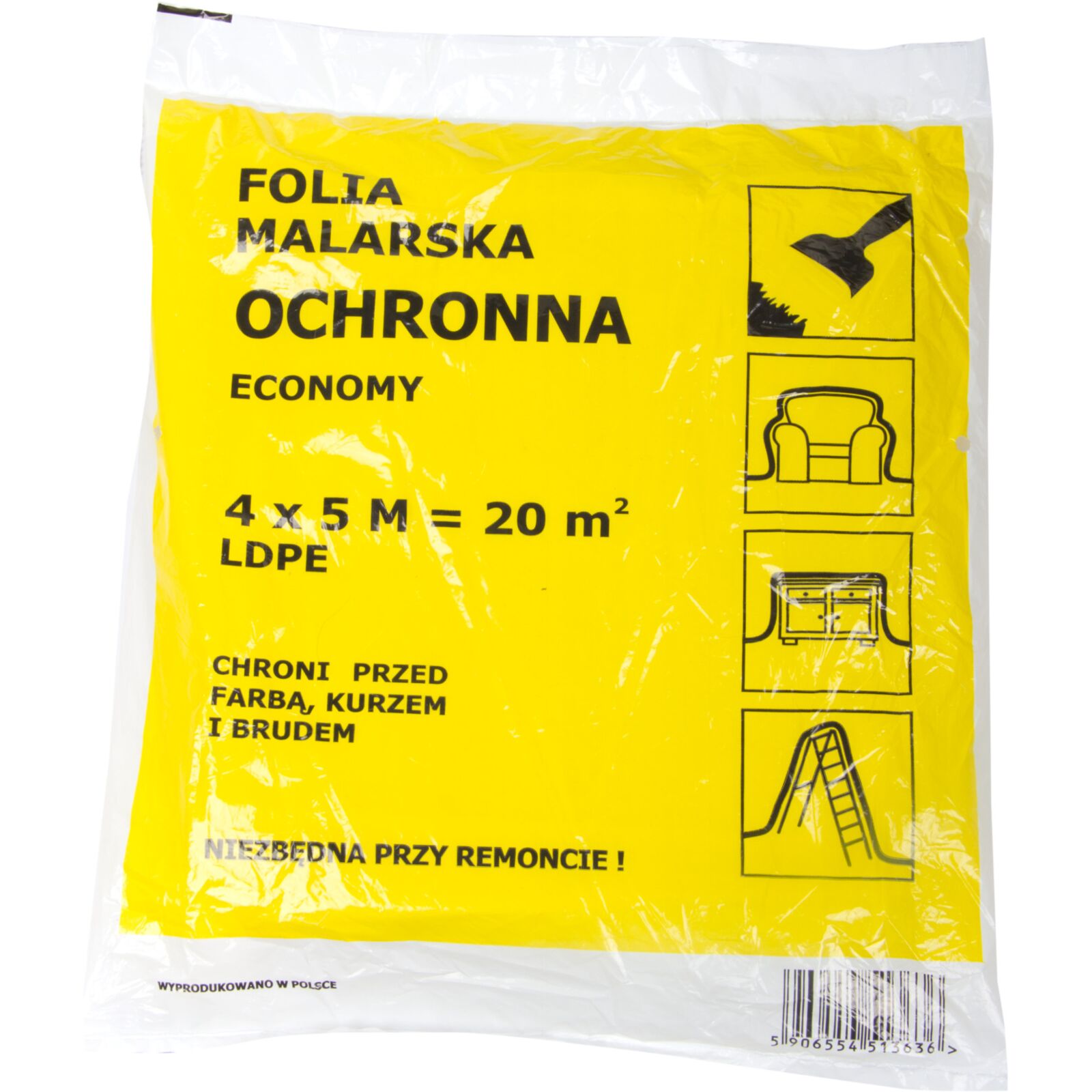 Painters Dust Sheet HDPE 4 x 5 m | Fiskars