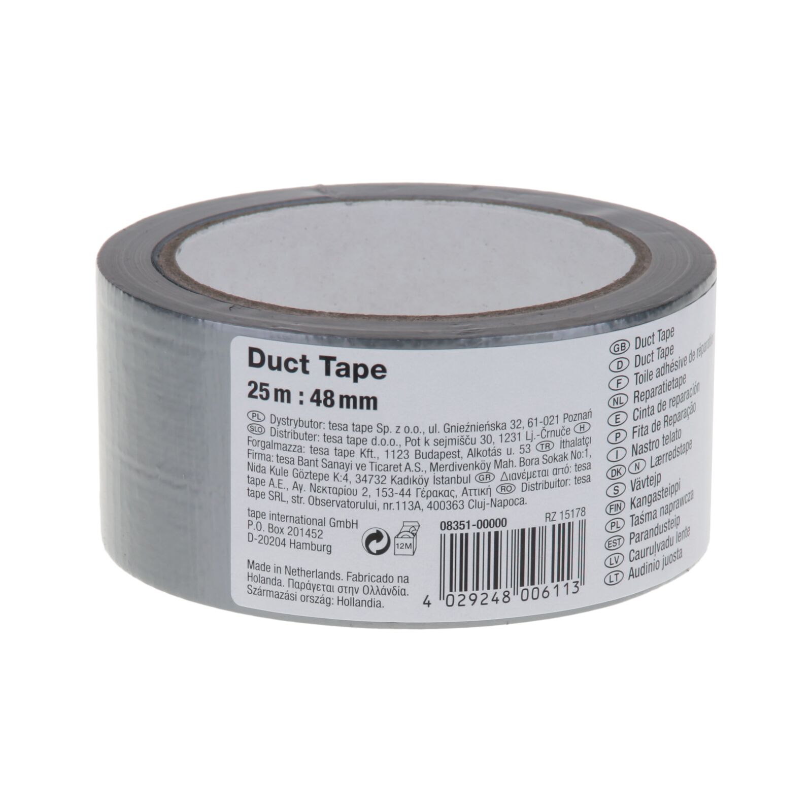 Reparationstejp 10 m x 48 mm, silver | Tesa