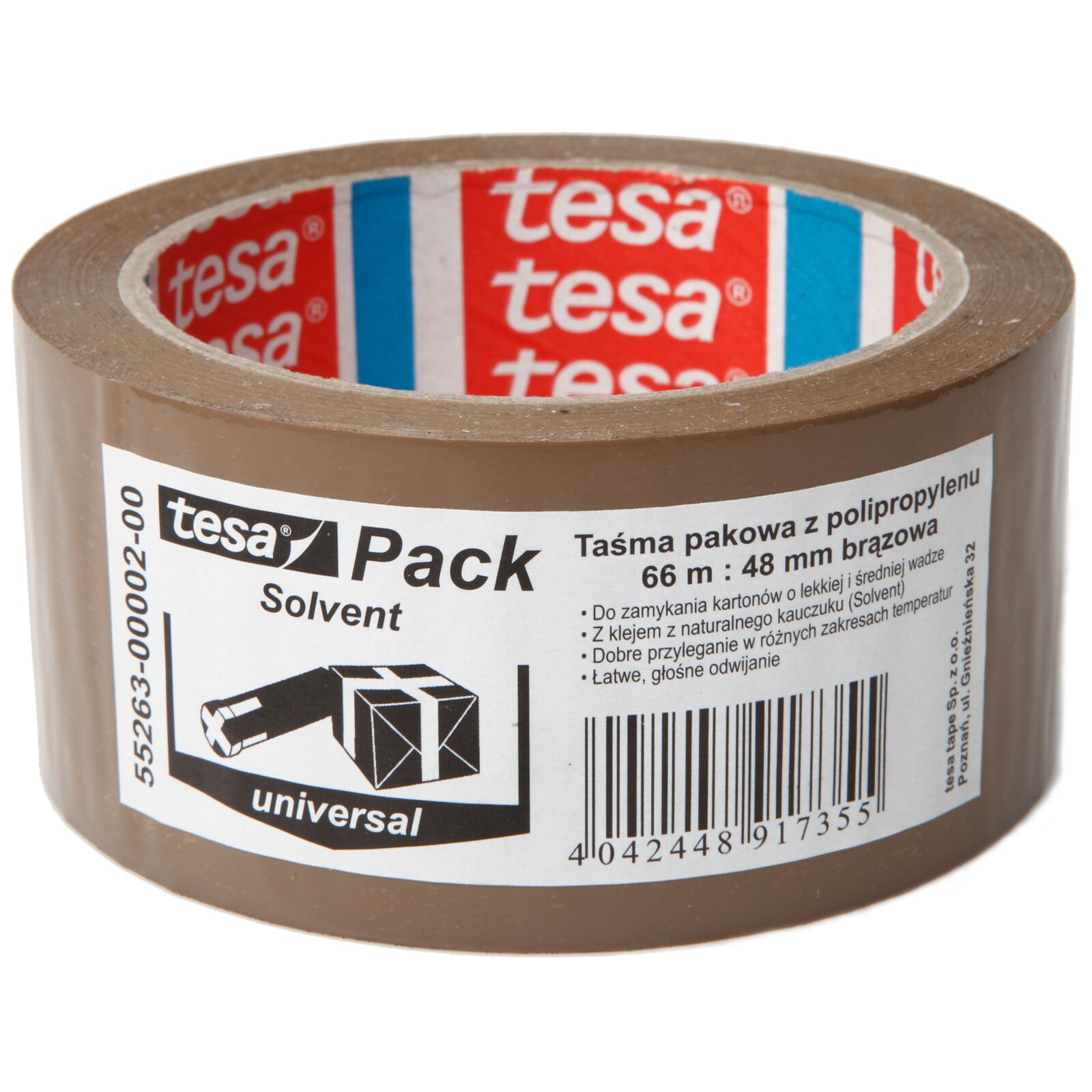 Packtejp 66 m x 48 mm, brun | Tesa