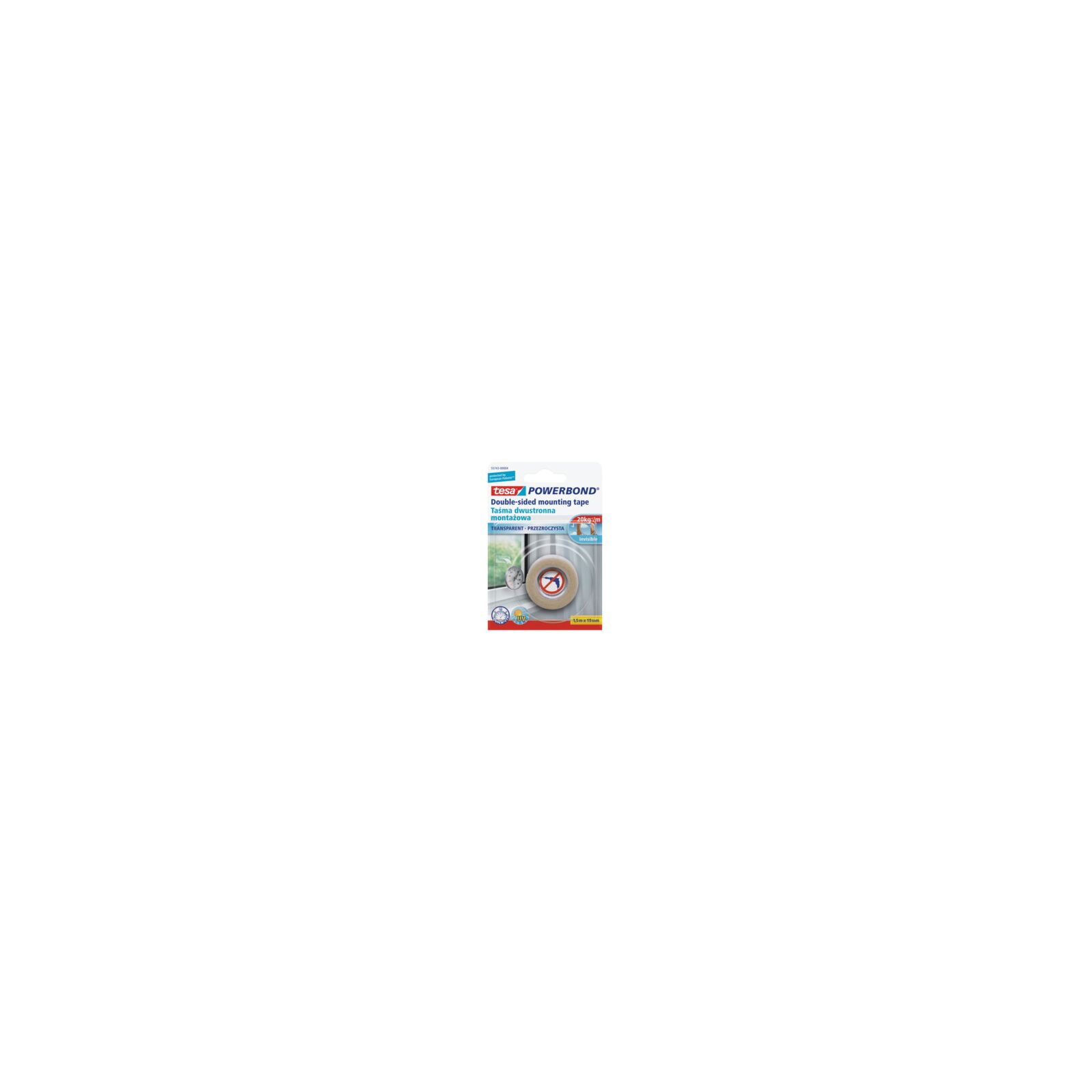 Mounting Tape Double Transparent 1.5M: 19 mm