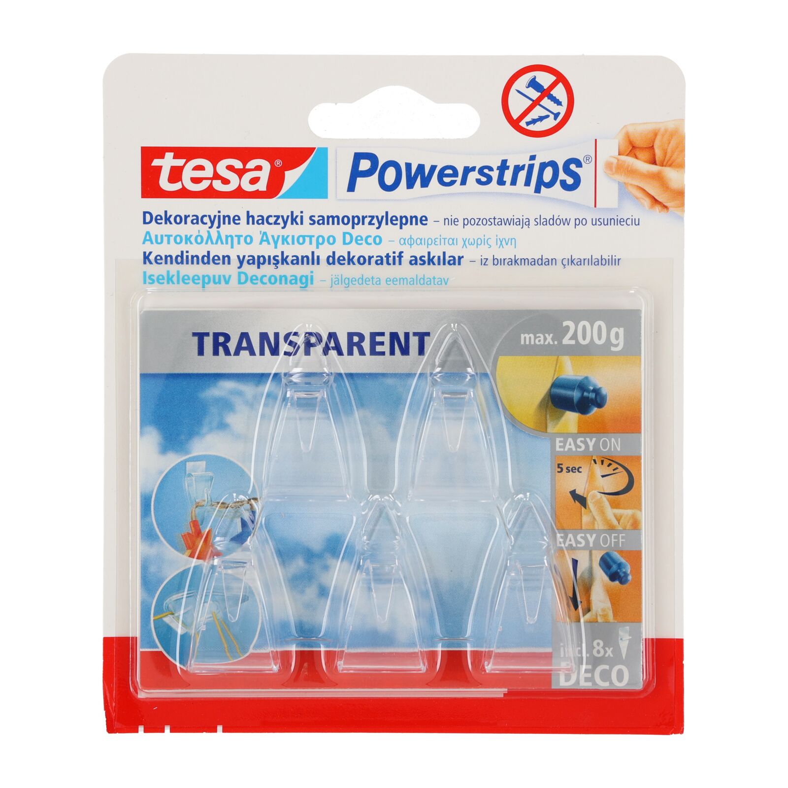Adhesive hooks Powerstrips 5 pcs | Tesa