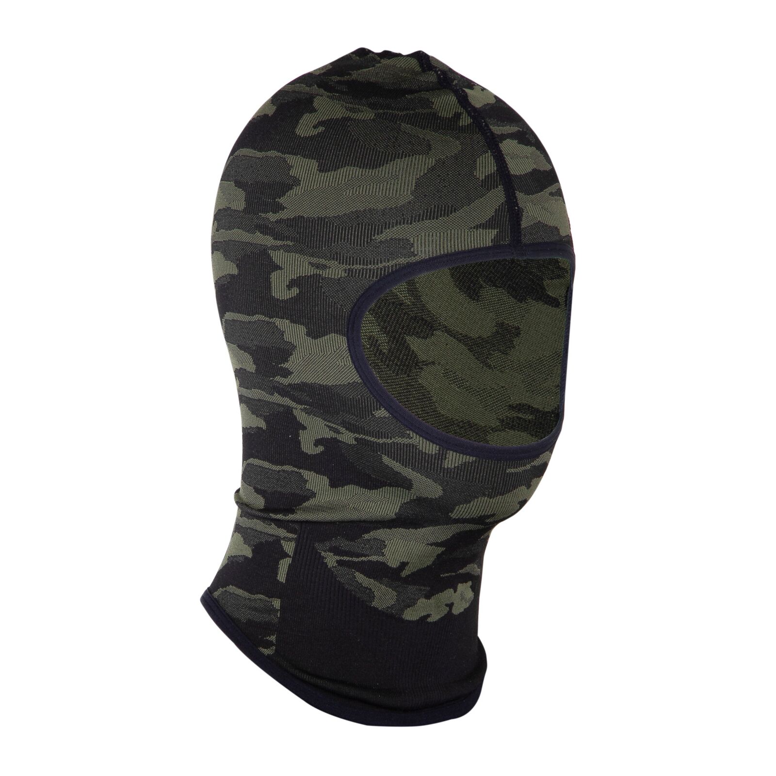 Termoaktiv balaklava kamouflage grön-svart, CE
