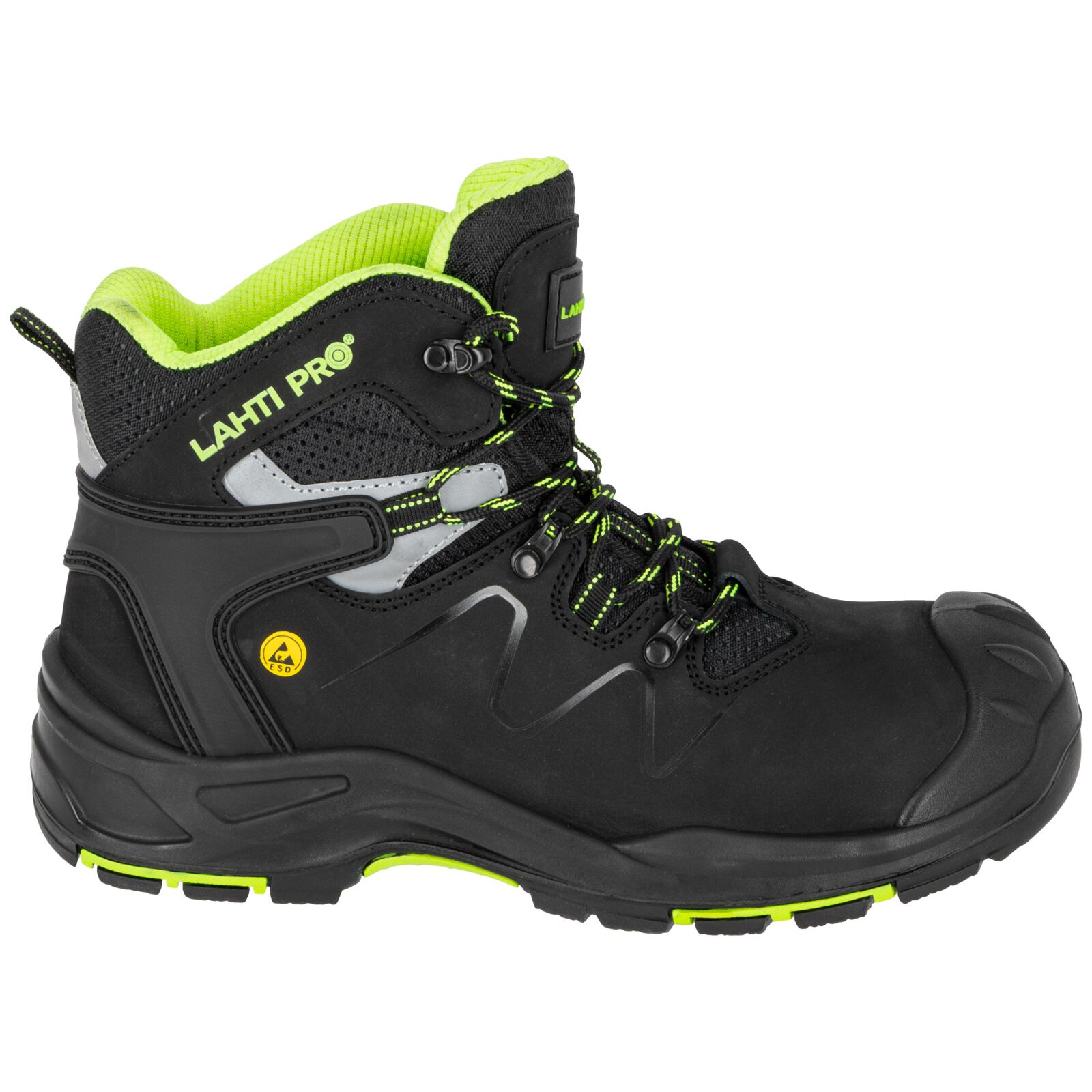 Skyddsskor Höga KängorS3 Nubuck Stål Reflex, LAHTI PRO