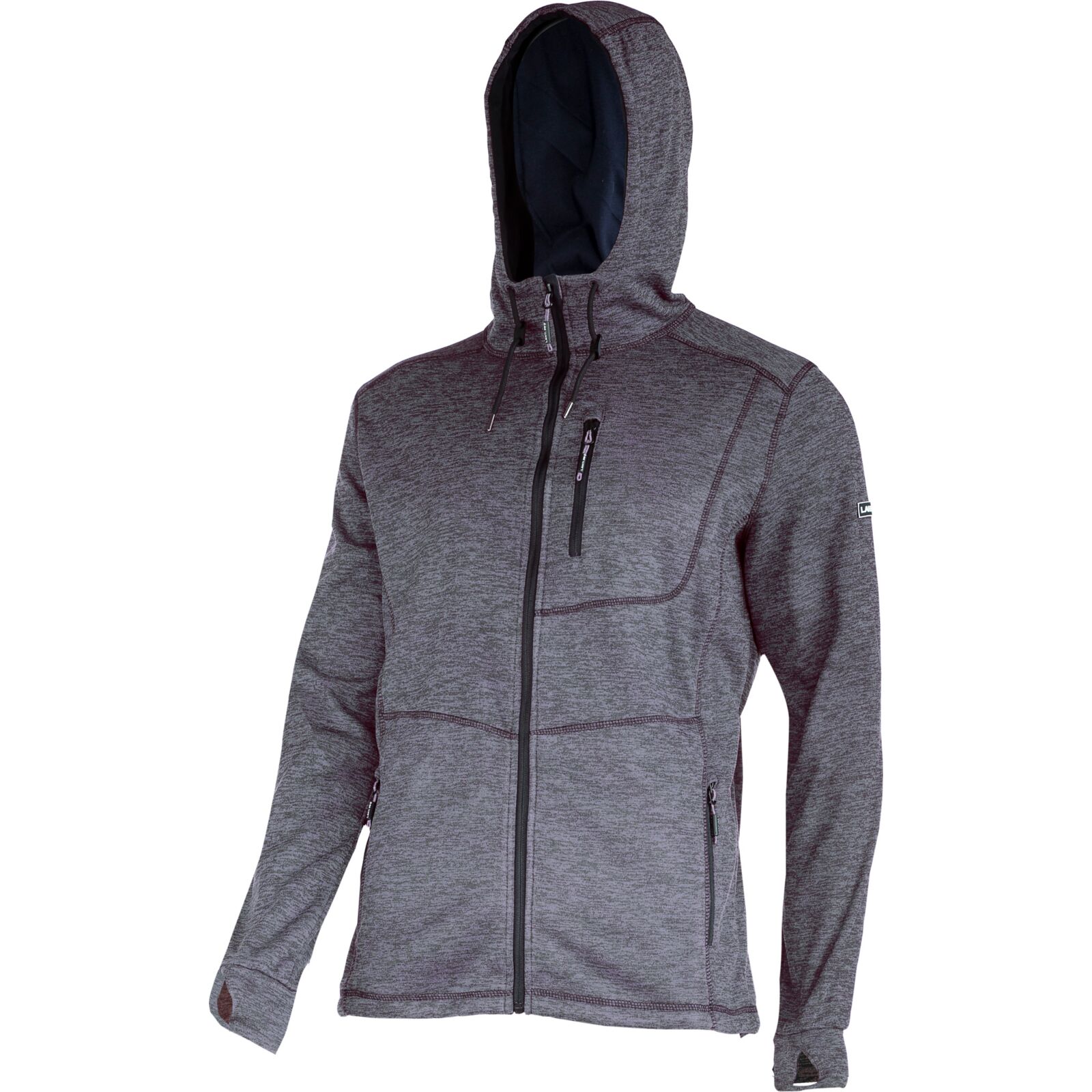 Hoodtröja med dragkedja grå 3XL CE