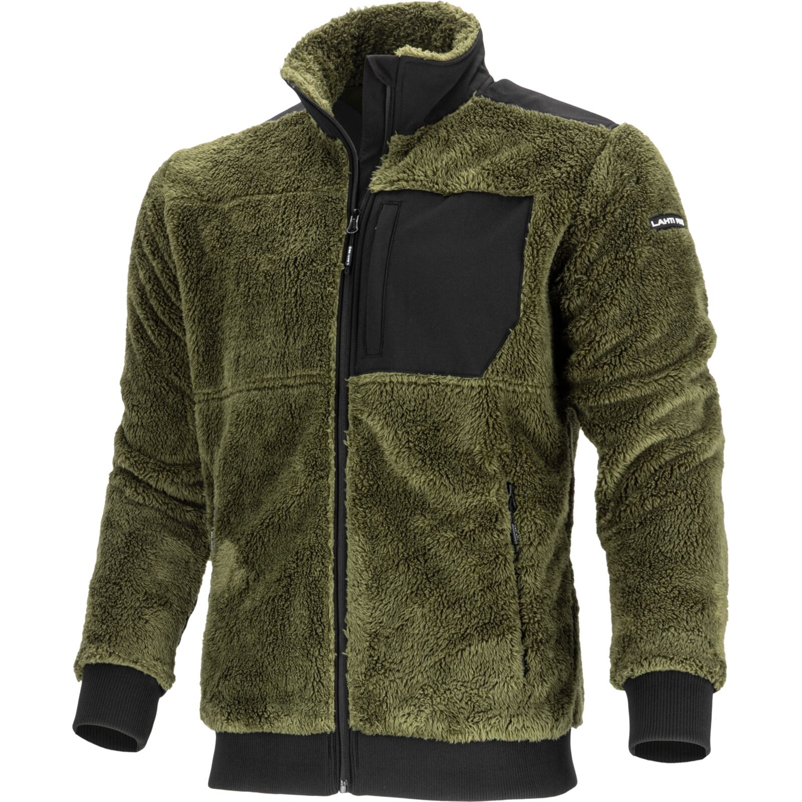 Arbetsjacka Sherpa Fleece med Dragkedja, Grön, LAHTI PRO