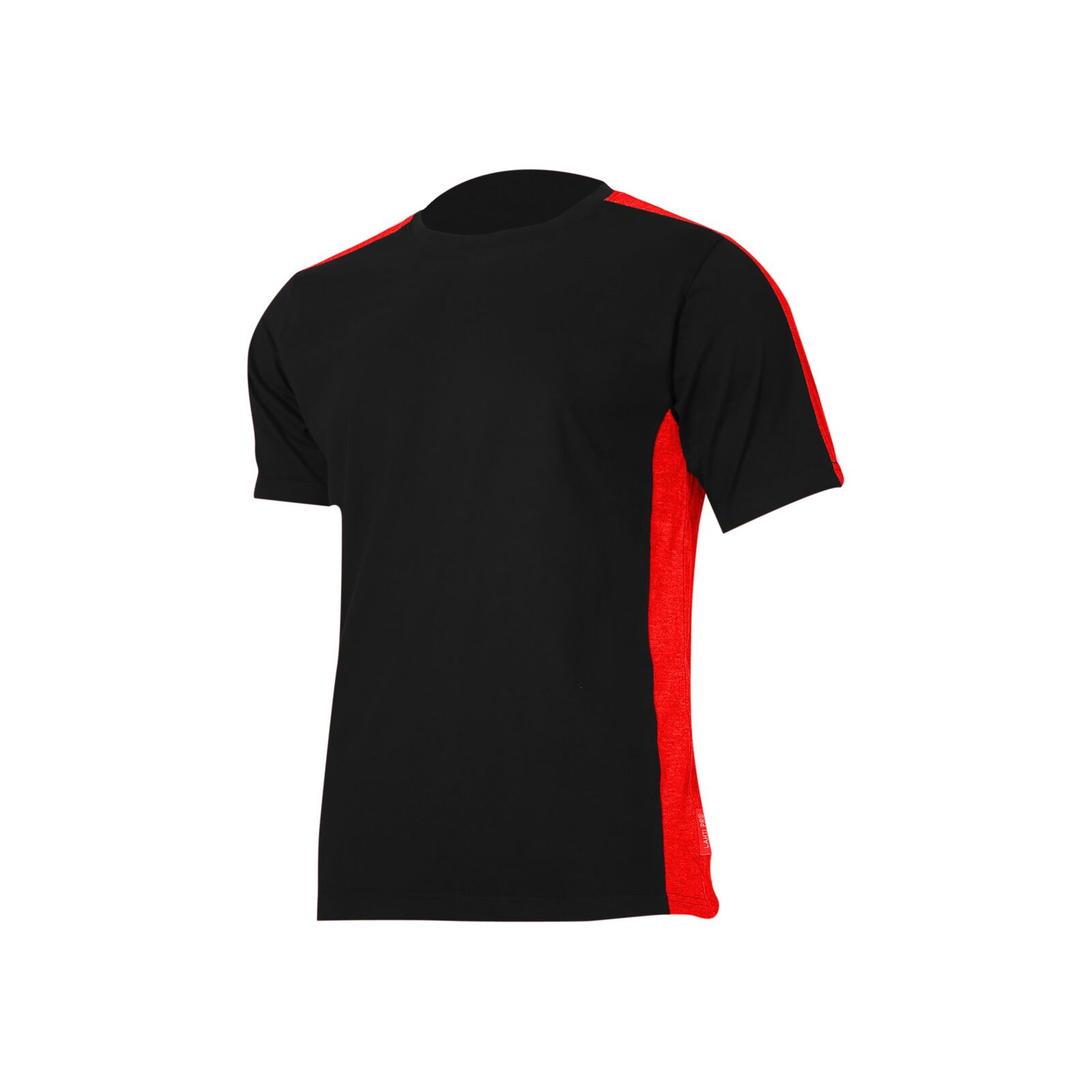 T-shirt 180 g/m2 i bomull, svart-röd 2XL