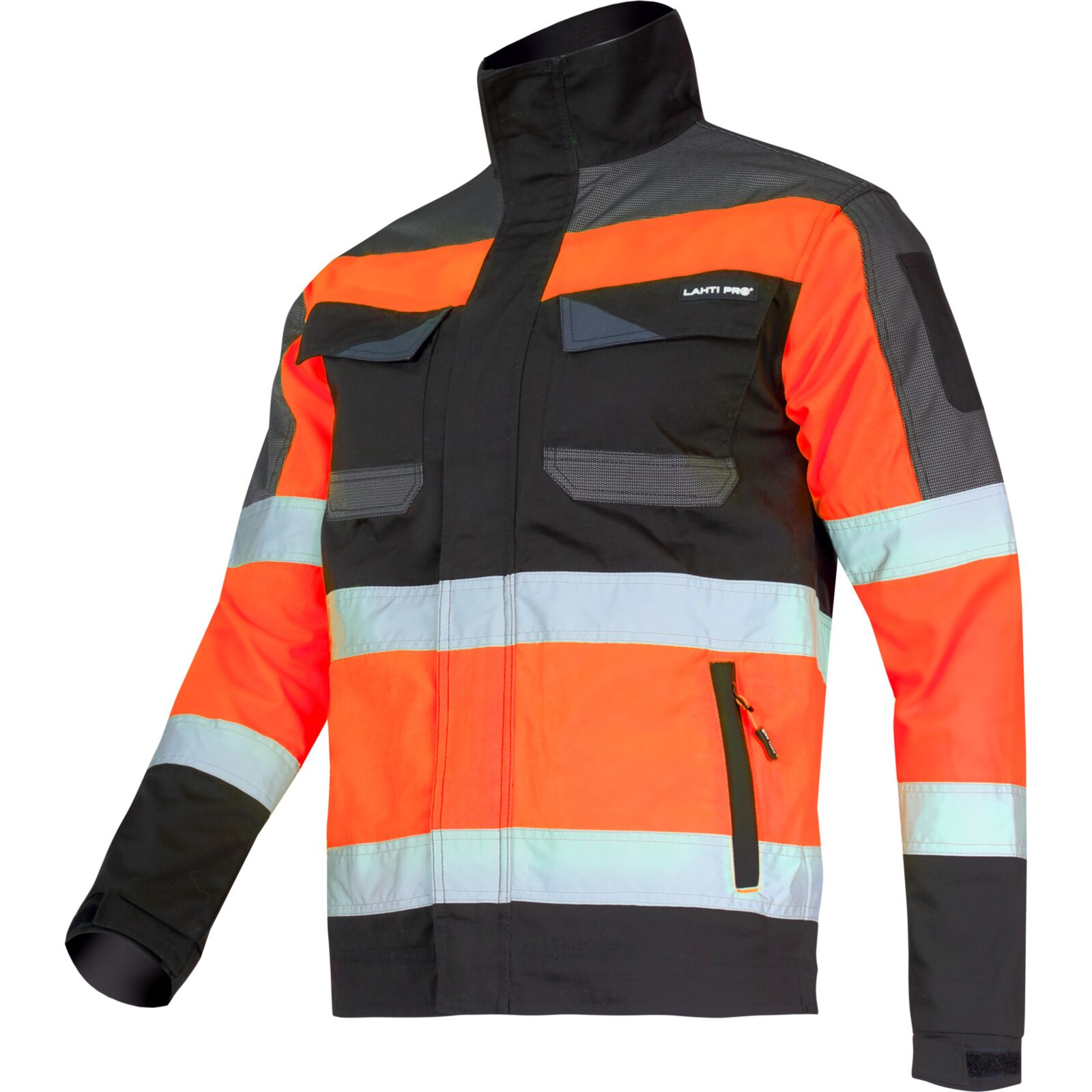 High vis jacket black-orange 2XL EN ISO 20471