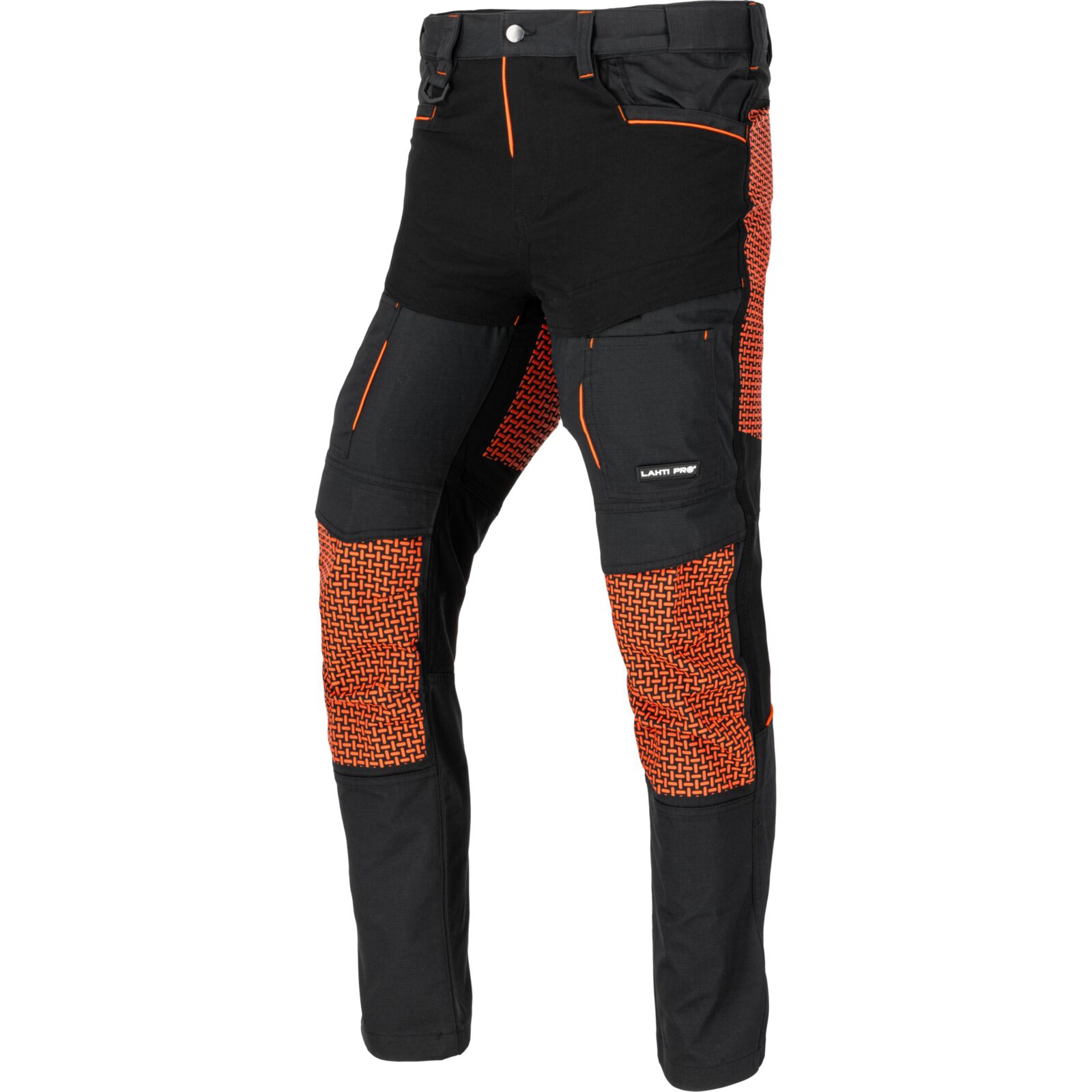 Roofer's pants black-orange XL, stretch, CE