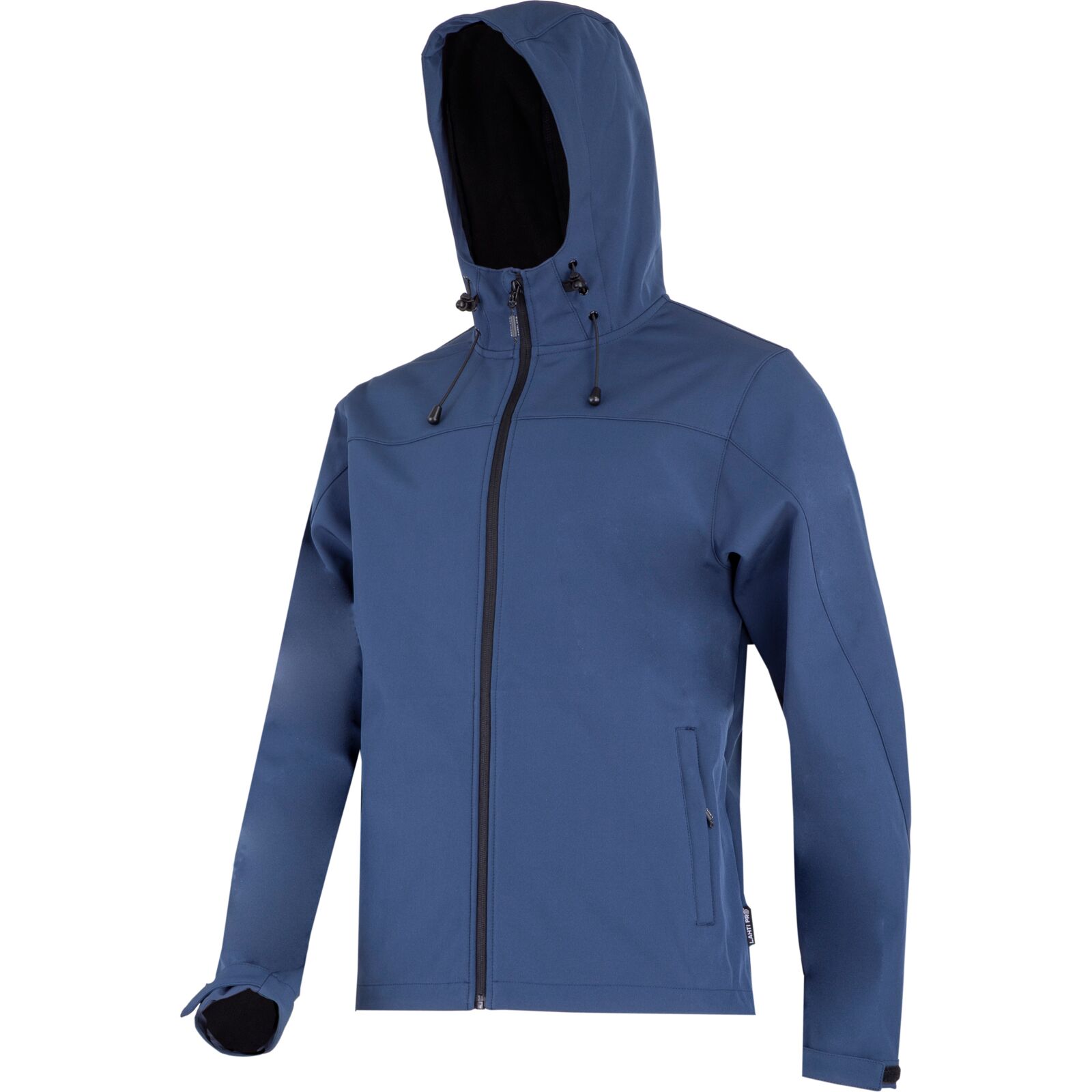 Softshell jacket with hood, navy blue, size S, CE
