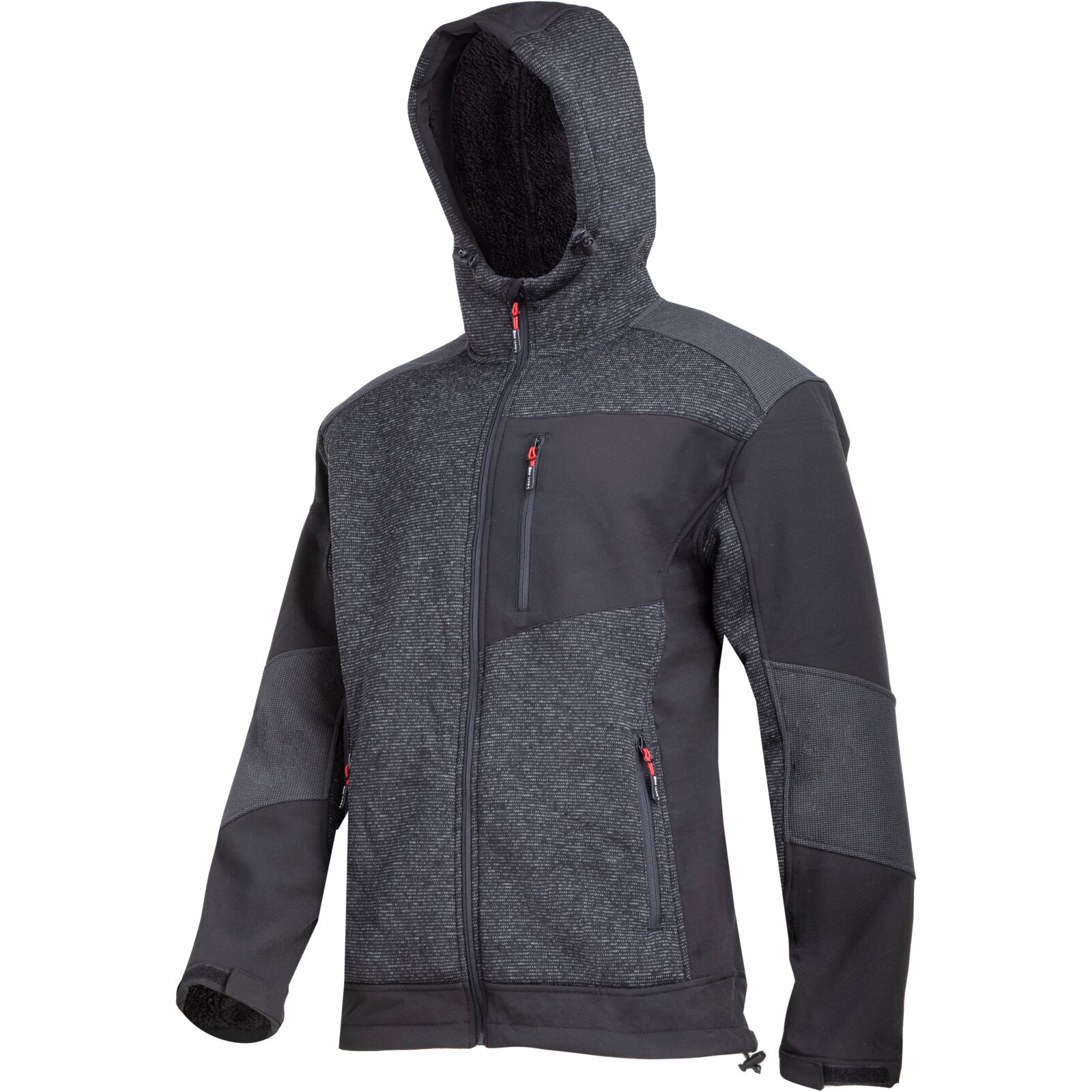 Sherpa jacket black-grey, size S, CE