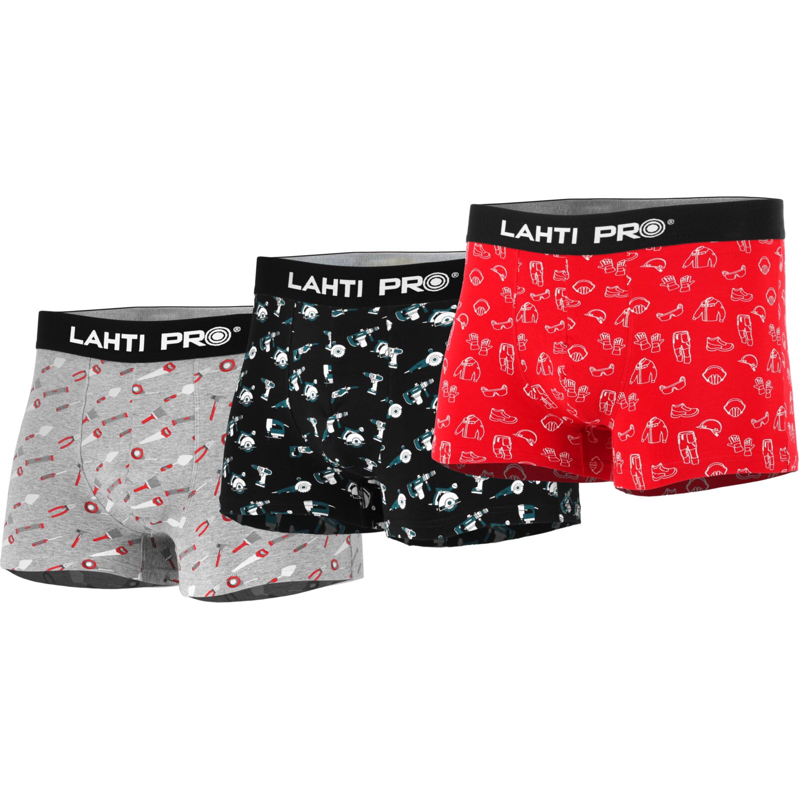 Boxer Shorts Men Printed Mix, 3 Pairs, LAHTI