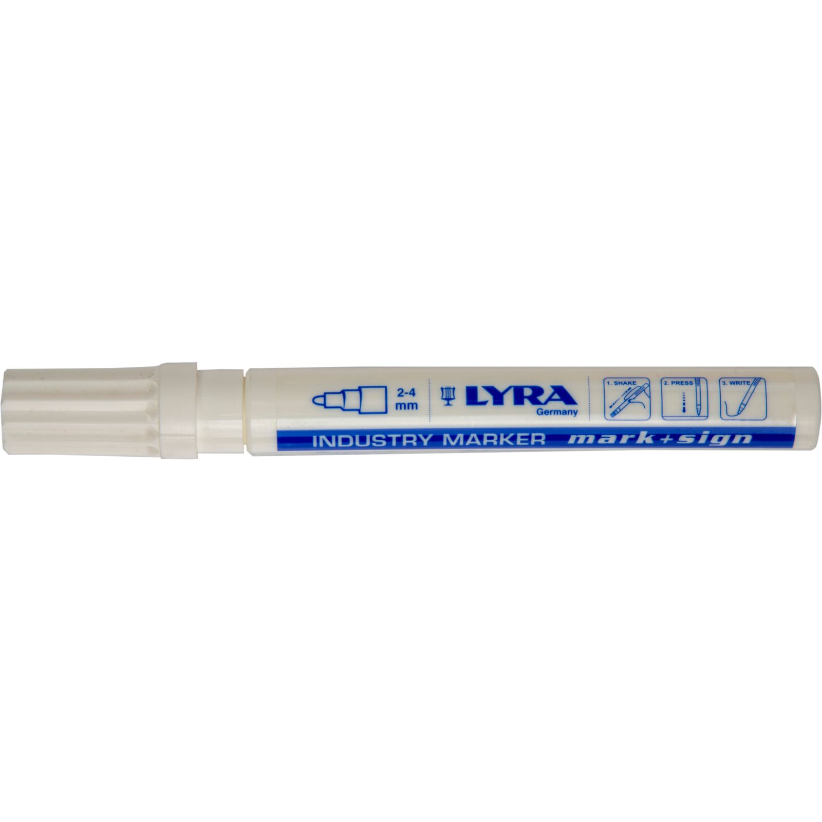 Permanent paint marker white 2-4 mm