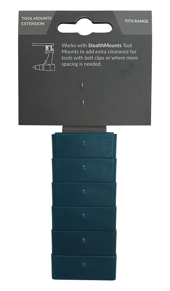 StealthMounts Tool Mount Spacer 12mm 6 pack in black ABS