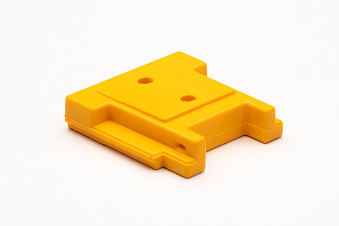 StealthMounts tool mounts for DeWalt XR 18V 4 pack in yellow ABS
