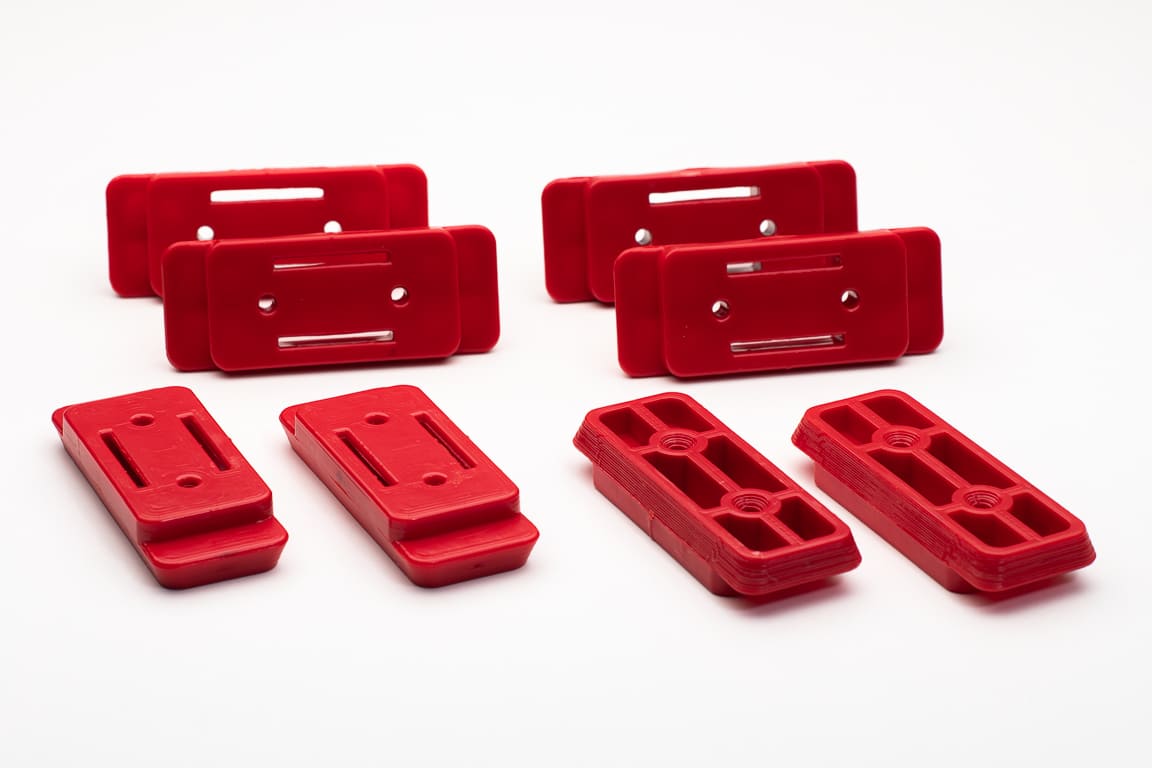 StealthMounts adapter feet for Milwaukee Packout 8 pack in black ABS