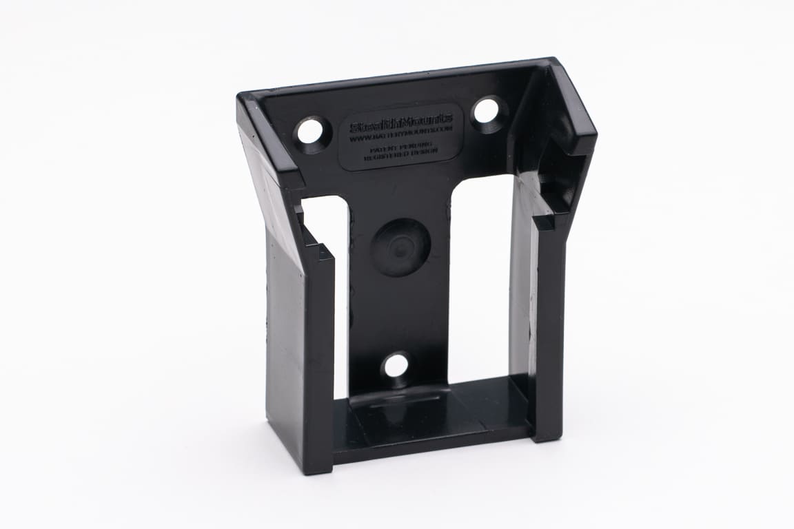 StealthMounts battery mounts for Milwaukee M18 6 pack in red ABS