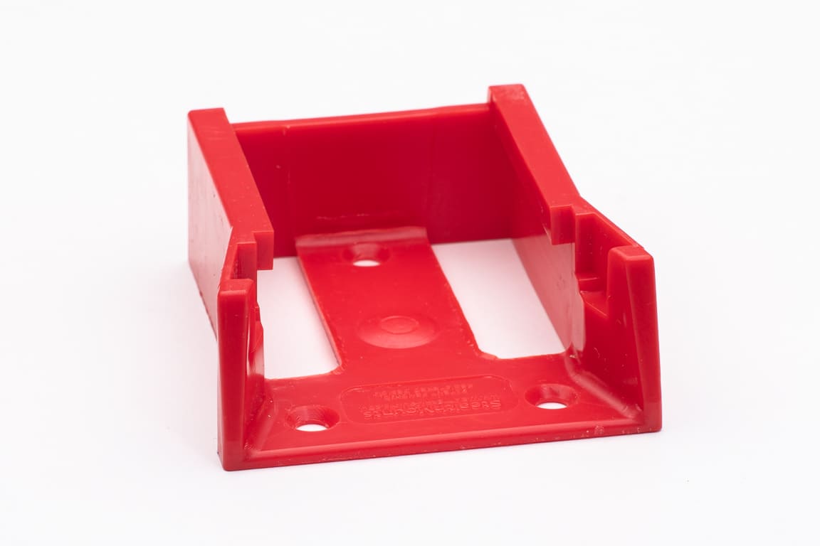 StealthMounts battery mounts for Milwaukee M18 6 pack in red ABS