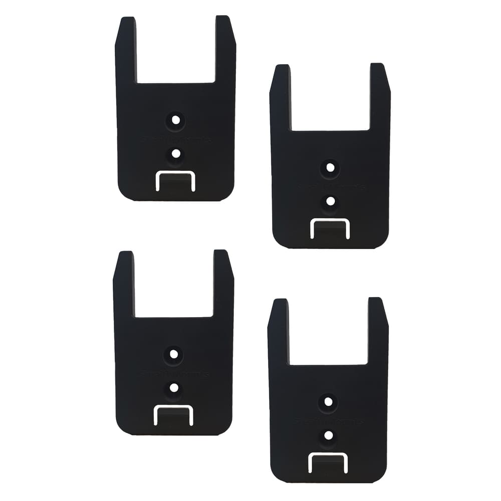StealthMounts maskinfÃ¤sten fÃ¶r Ridgid AEG 18V 4-pack i svart ABS