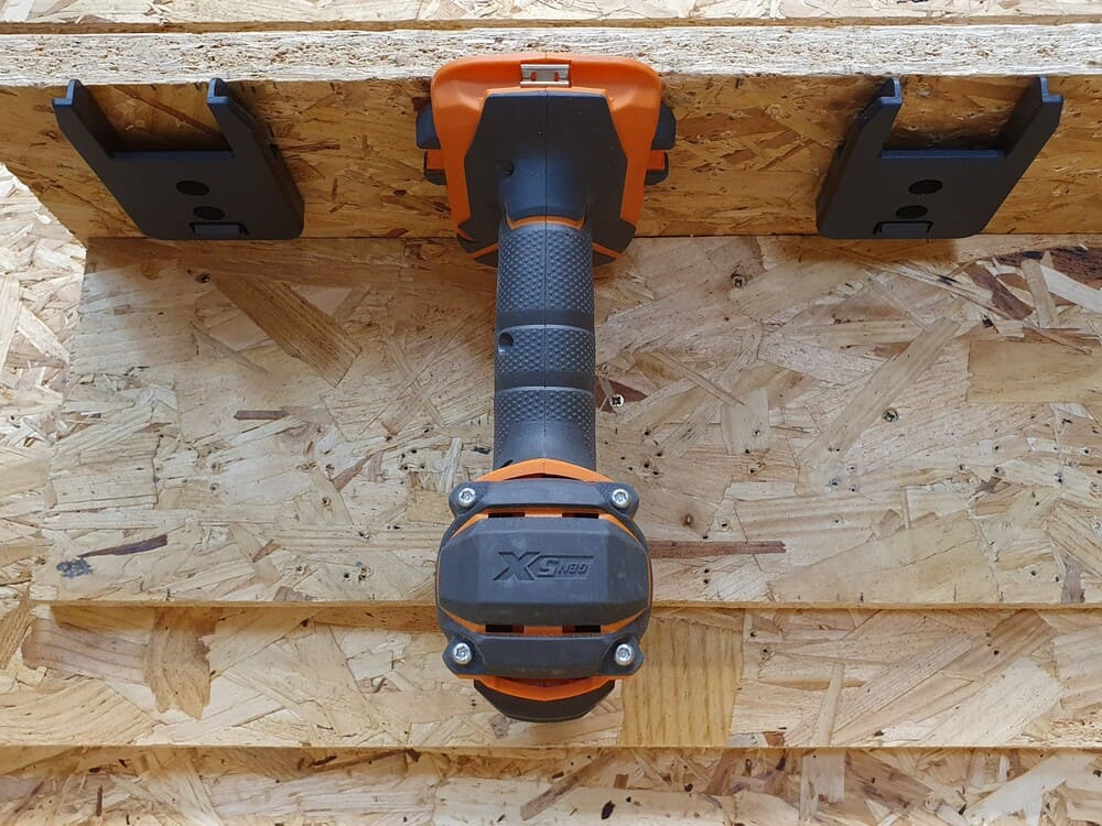StealthMounts maskinfÃ¤sten fÃ¶r Ridgid AEG 18V 4-pack i svart ABS