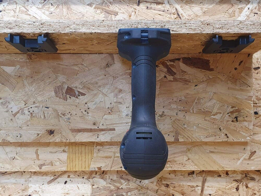 StealthMounts maskinfÃ¤sten fÃ¶r Bosch Professional 18V 4-pack i svart ABS