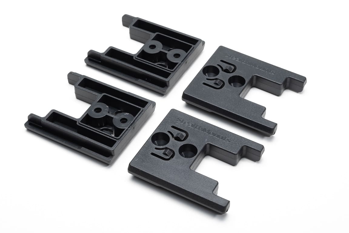 StealthMounts maskinfÃ¤sten fÃ¶r Bosch Professional 18V 4-pack i svart ABS