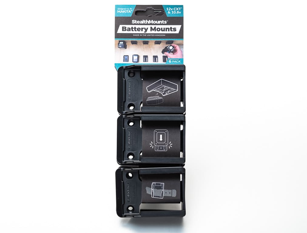 StealthMounts batterifästen för Makita 12V CXT 6-pack i svart ABS
