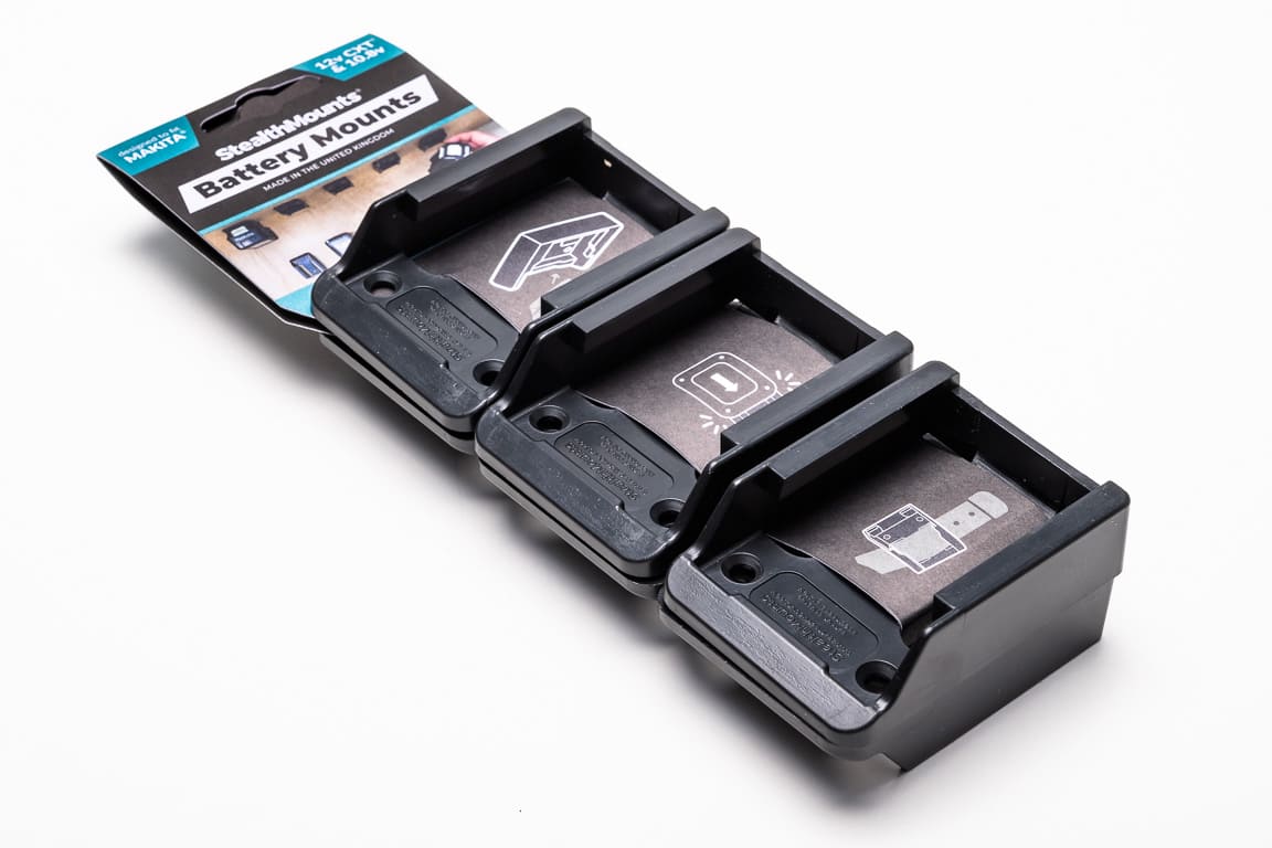 StealthMounts batterifästen för Makita 12V CXT 6-pack i svart ABS