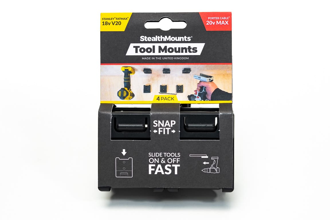StealthMounts maskinfÃ¤sten fÃ¶r Stanley Porter Cable 4-pack i svart ABS