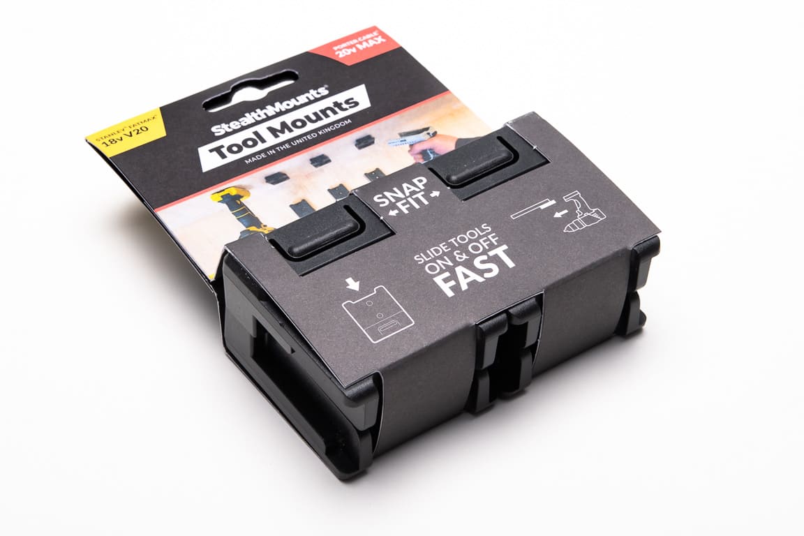 StealthMounts maskinfÃ¤sten fÃ¶r Stanley Porter Cable 4-pack i svart ABS